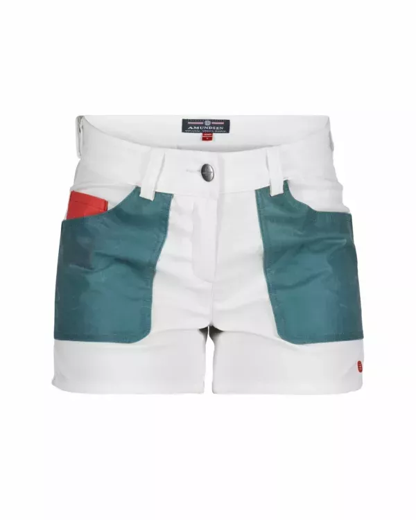 Amundsen Sports Amundsen 5incher Field Shorts Womens Offwhite-Stormy Blue WSS53.2.014 Platou Sport 1