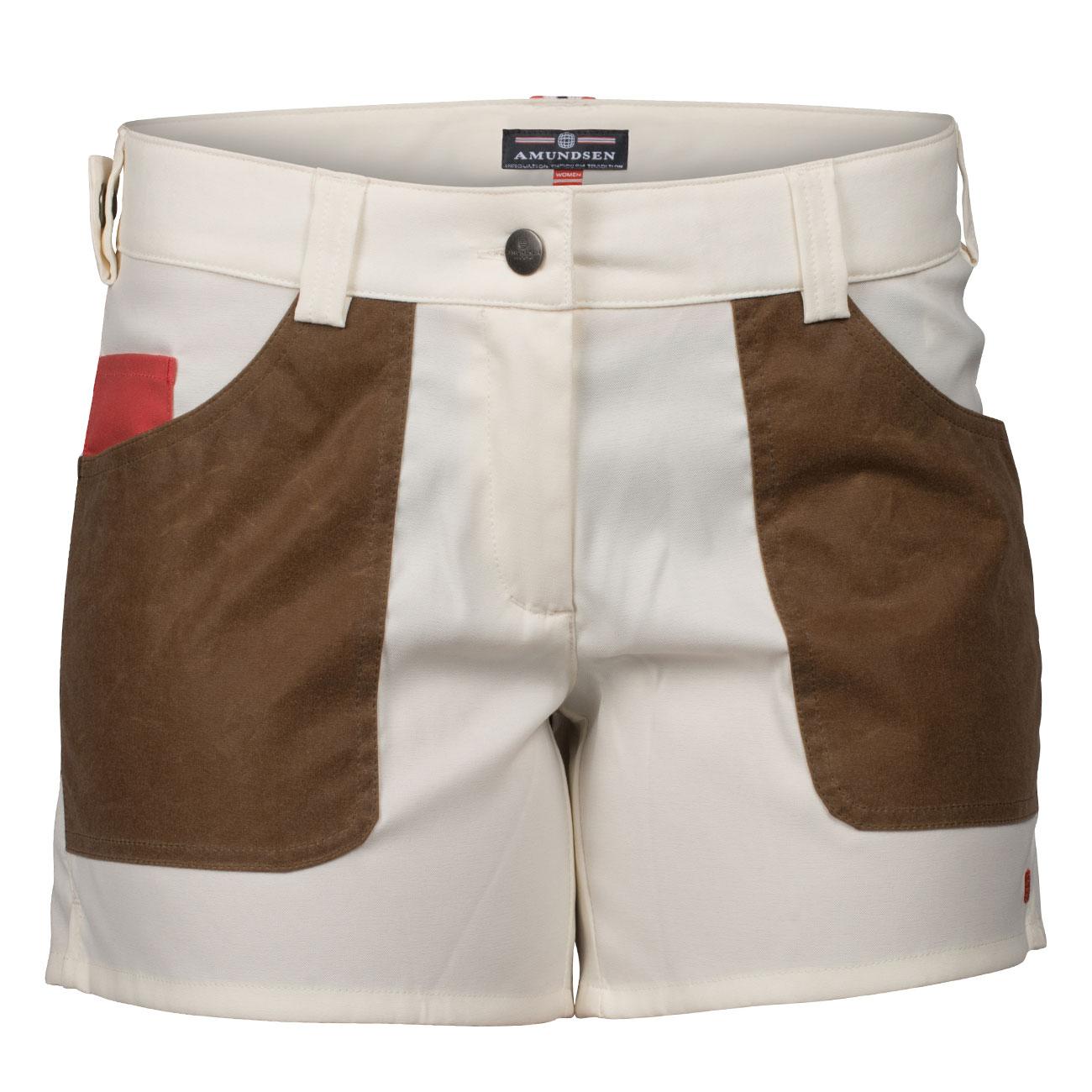 Amundsen Sports Amundsen 5incher Field Shorts Womens Offwhite-Tan WSS53.2.010 Platou Sport 1