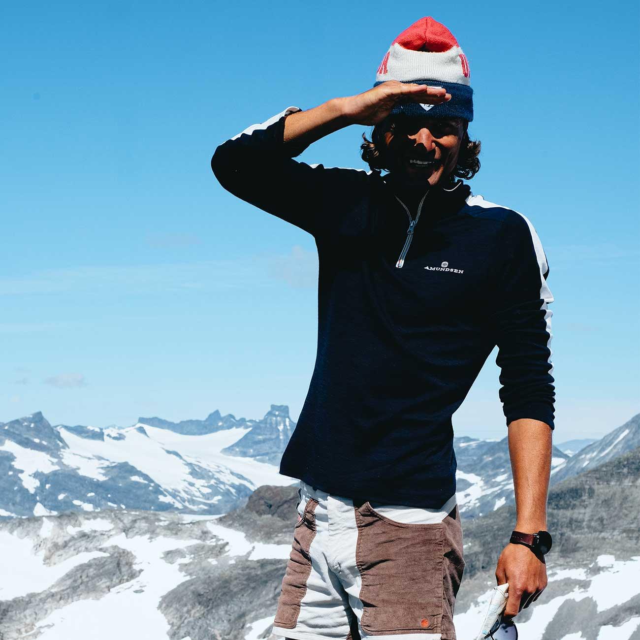 Amundsen Sports Amundsen 5mila Half Zip Mens Faded Navy-Stripe MSW08.2.590 Platou Sport 2