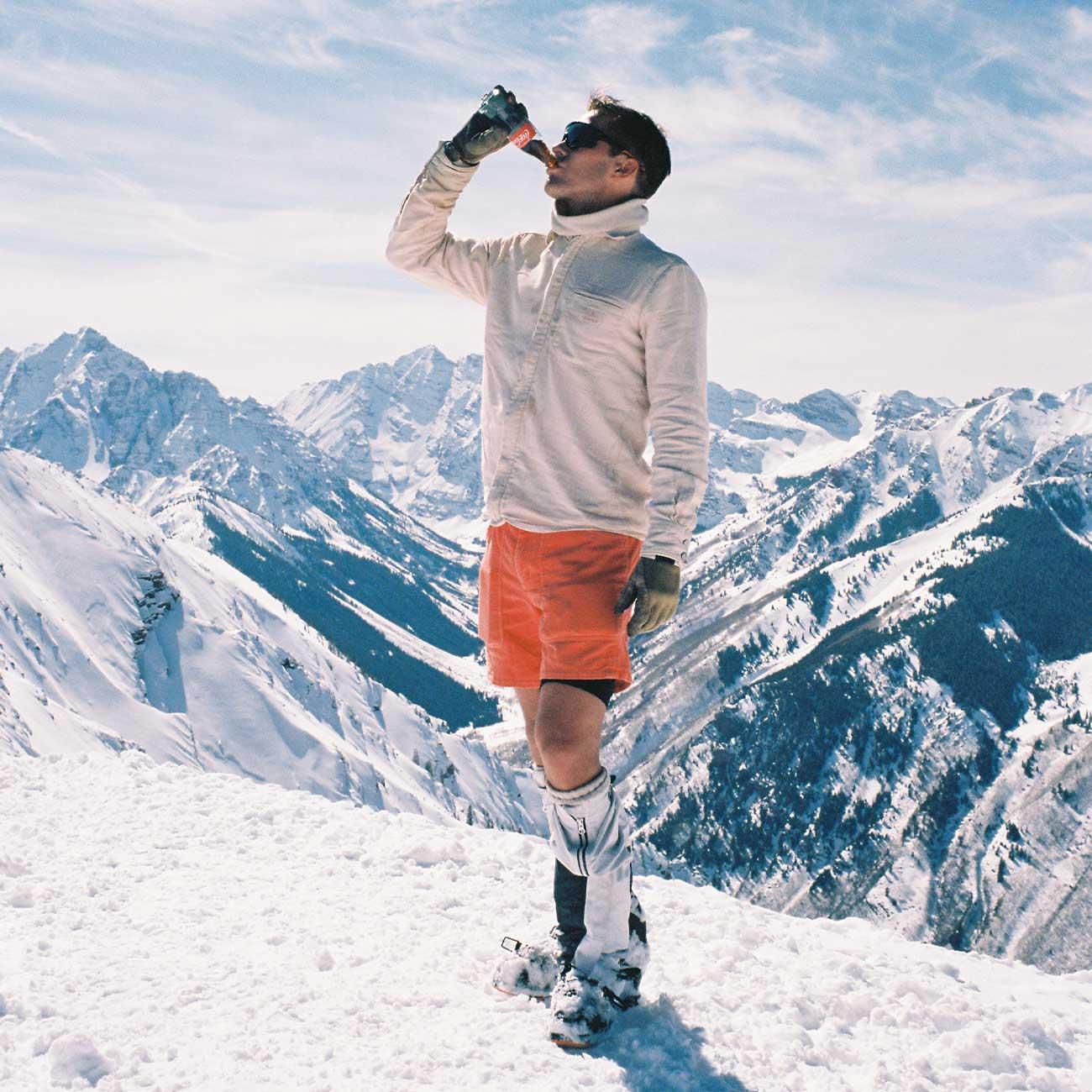 Amundsen Sports Amundsen 7incher Concord Shorts G. Dyed Mens Orange Sunset MSS60.1.168 Platou Sport 1