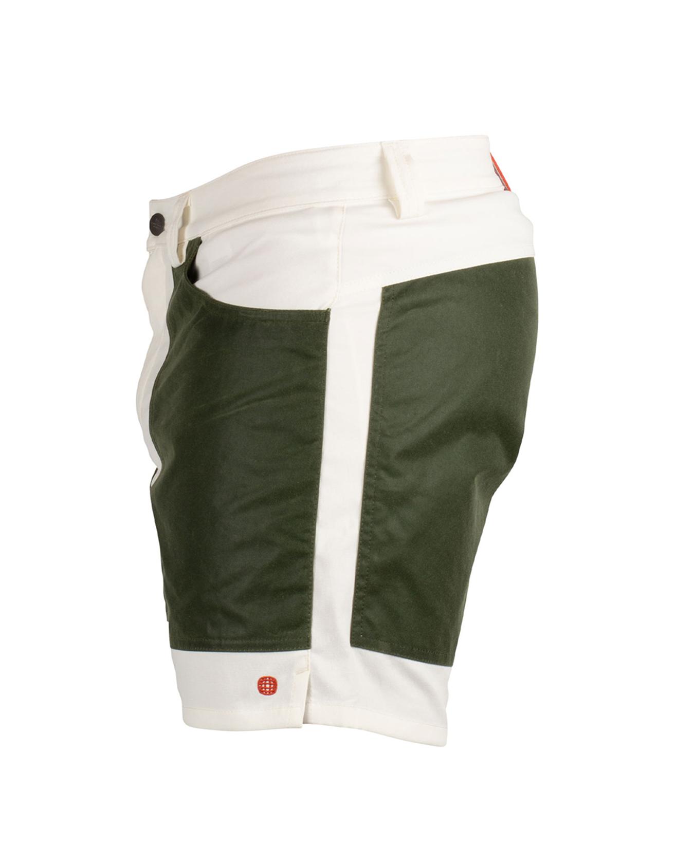 Amundsen Sports Amundsen 7incher Field Shorts Mens Offwhite-Green MSS53.2.012 Platou Sport 5