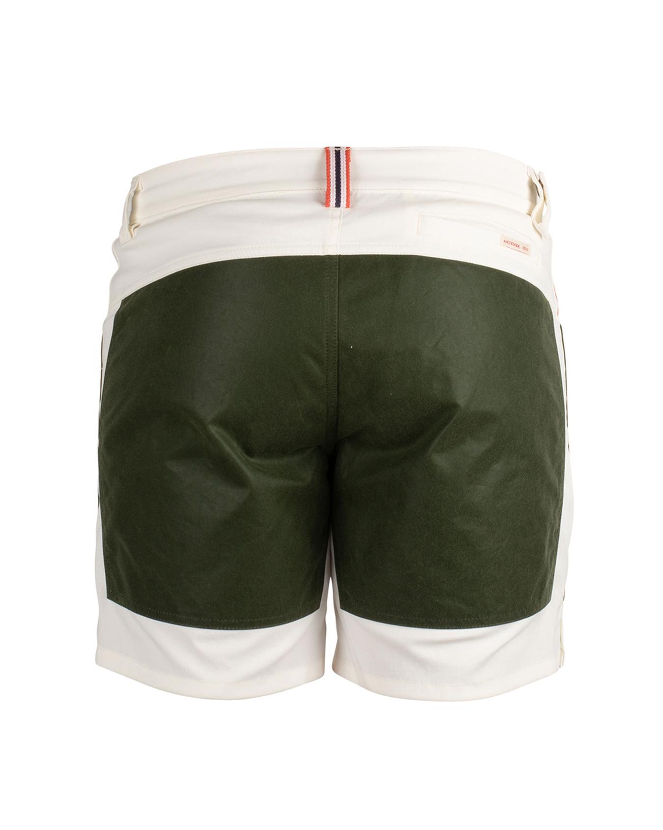 Amundsen Sports Amundsen 7incher Field Shorts Mens Offwhite-Green MSS53.2.012 Platou Sport 6