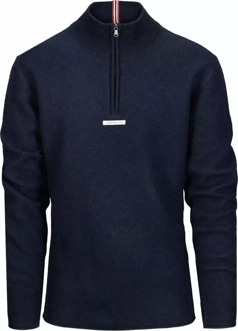Amundsen Sports Amundsen Boiled Half Zip Mens Faded Navy MSW37.2.590 Platou Sport 1