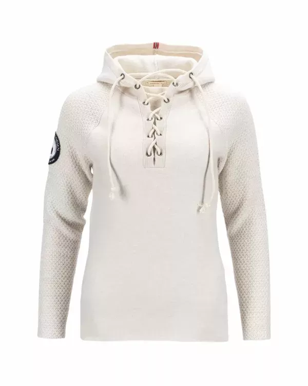 Amundsen Sports Amundsen Boiled Hoodie Laced Womens Oatmeal WSW07.1.600 Platou Sport 1