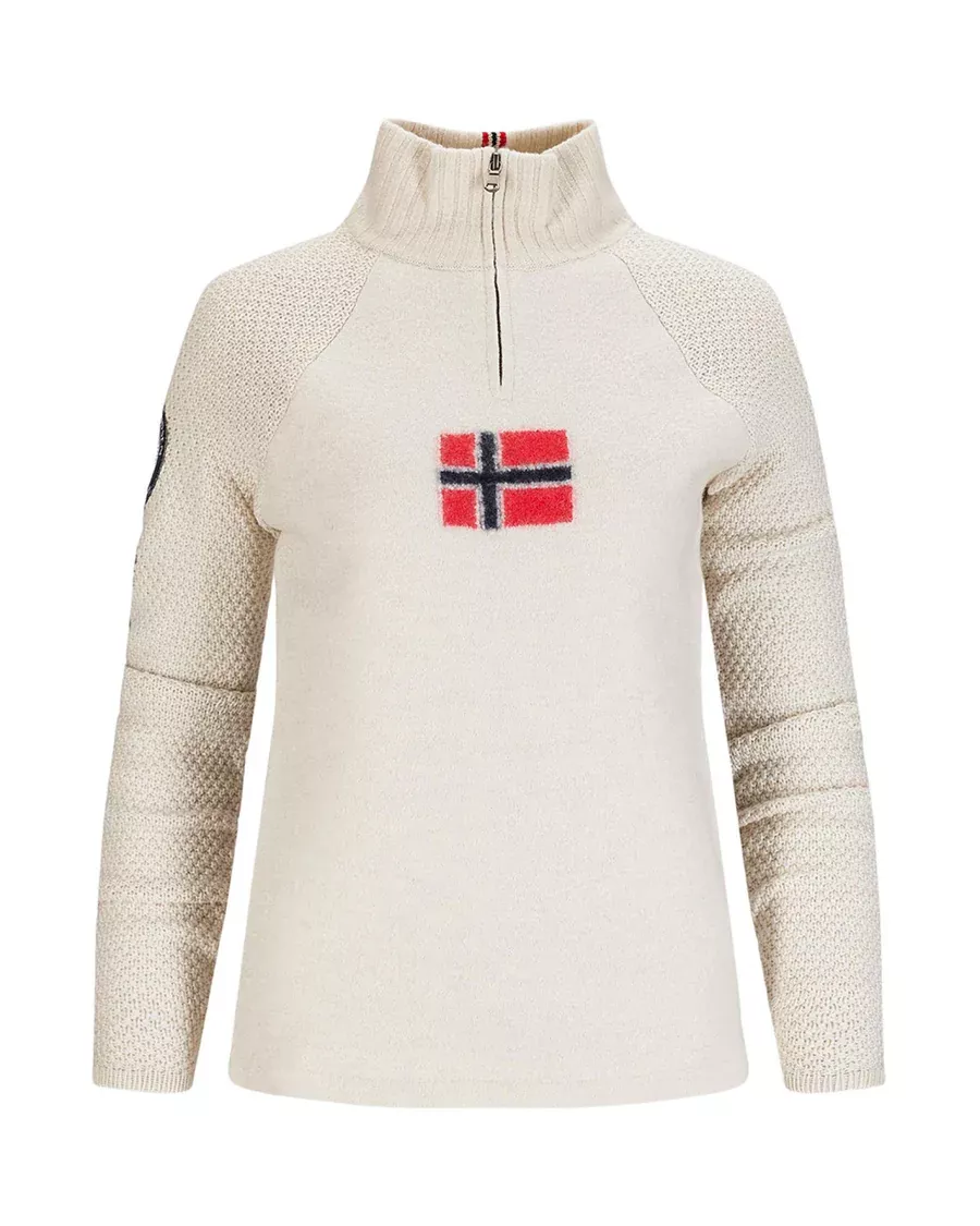Amundsen Sports Amundsen Boiled Ski Sweater Womens Oatmeal-Norge WSW32.1.600 Platou Sport 1