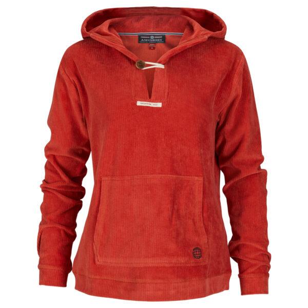 Amundsen Sports Amundsen Comfy Cord Hood Womens Red Clay WSW70.1.165 Platou Sport 1