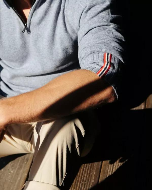 Amundsen Sports Amundsen Deck Half Zip Mens Blue Stone MSW73.2.525 Platou Sport 2