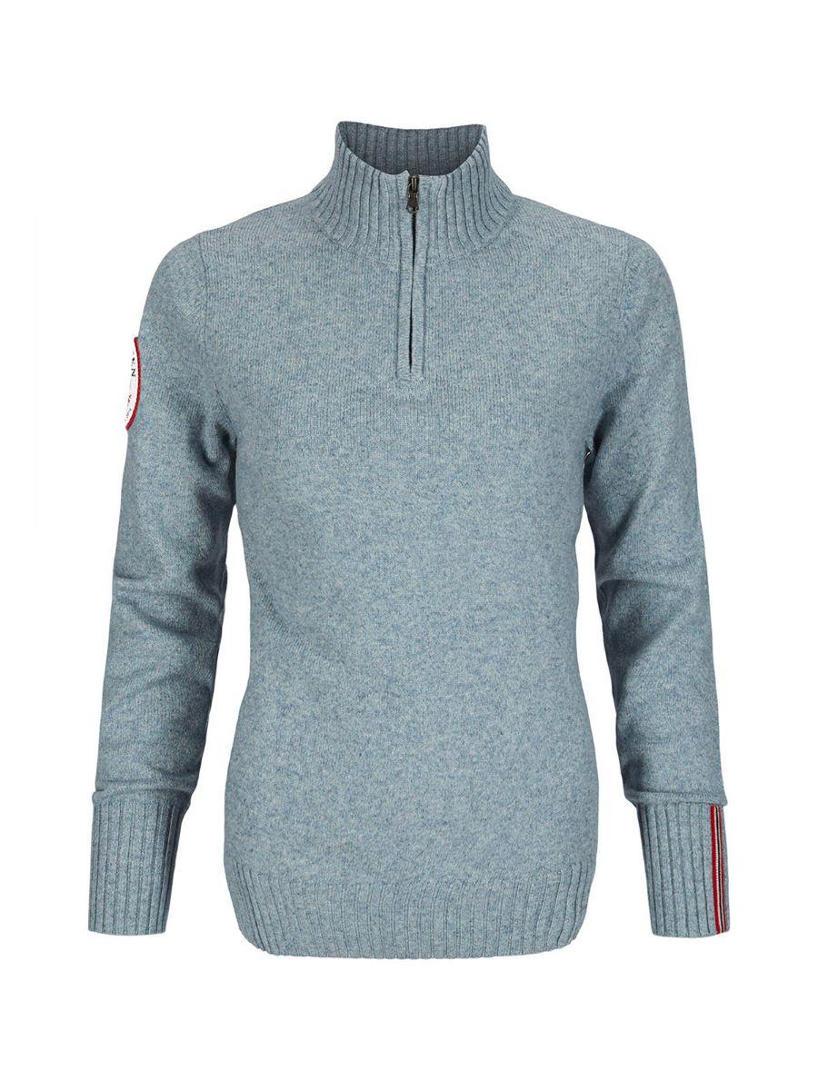 Amundsen Sports Amundsen Deck Half Zip Womens Blue Stone WSW73.2.525 Platou Sport 1