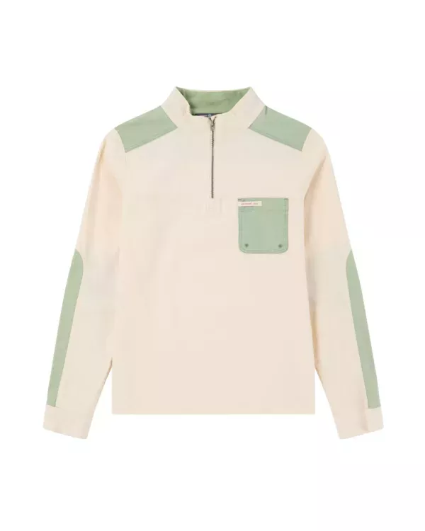 Amundsen Sports Amundsen Ditch-Hiker Pullover Womens Oatmeal-Faded Mublerry Green WSW75.1.402 Platou Sport 1