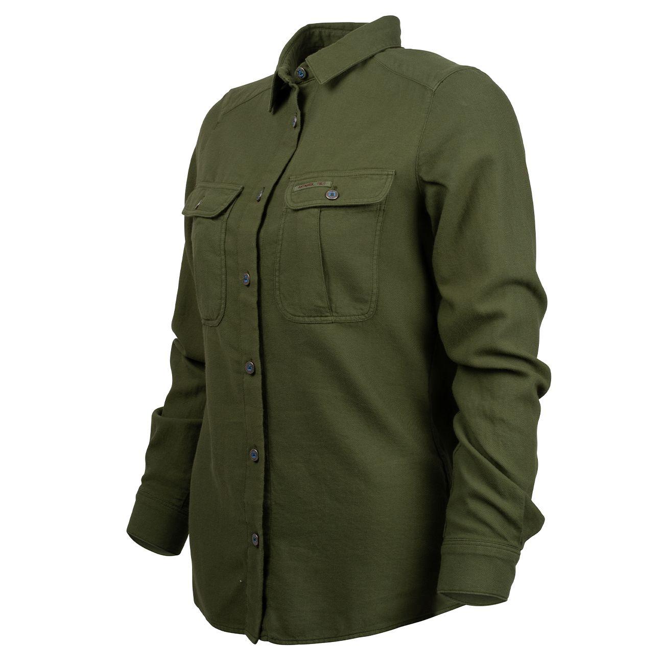 Amundsen Sports Amundsen Flannel Shirt Womens Olive WSH59.2.450 Platou Sport 2