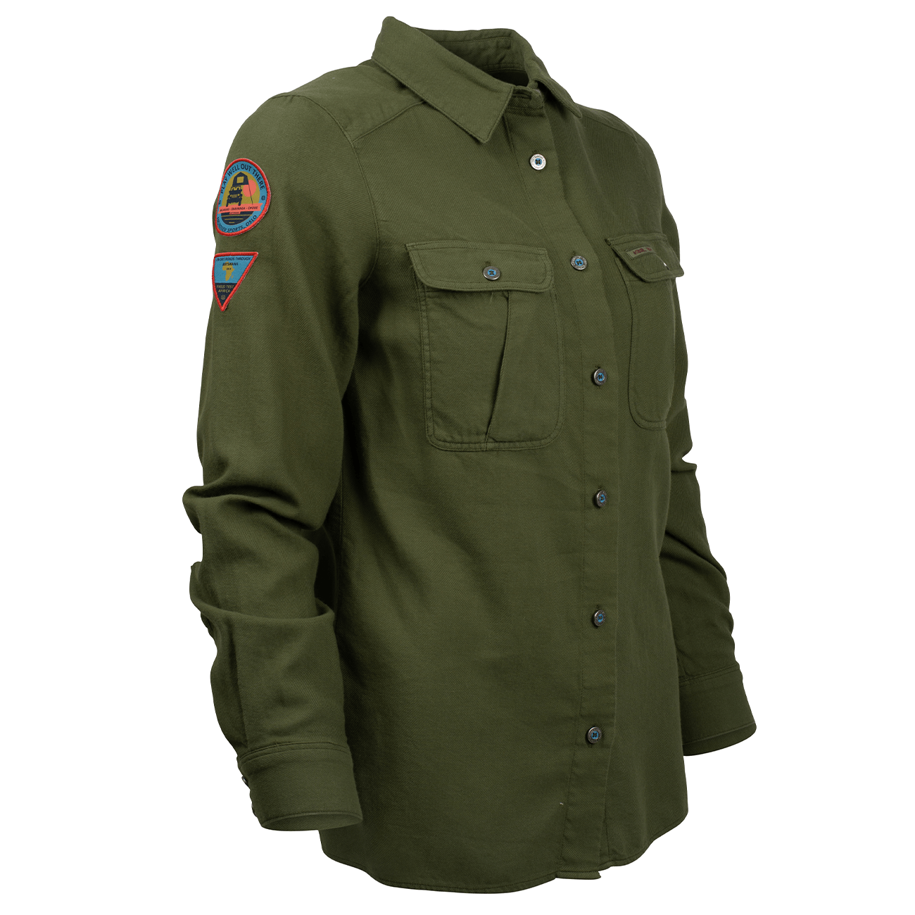 Amundsen Sports Amundsen Flannel Shirt Womens Olive WSH59.2.450 Platou Sport 6