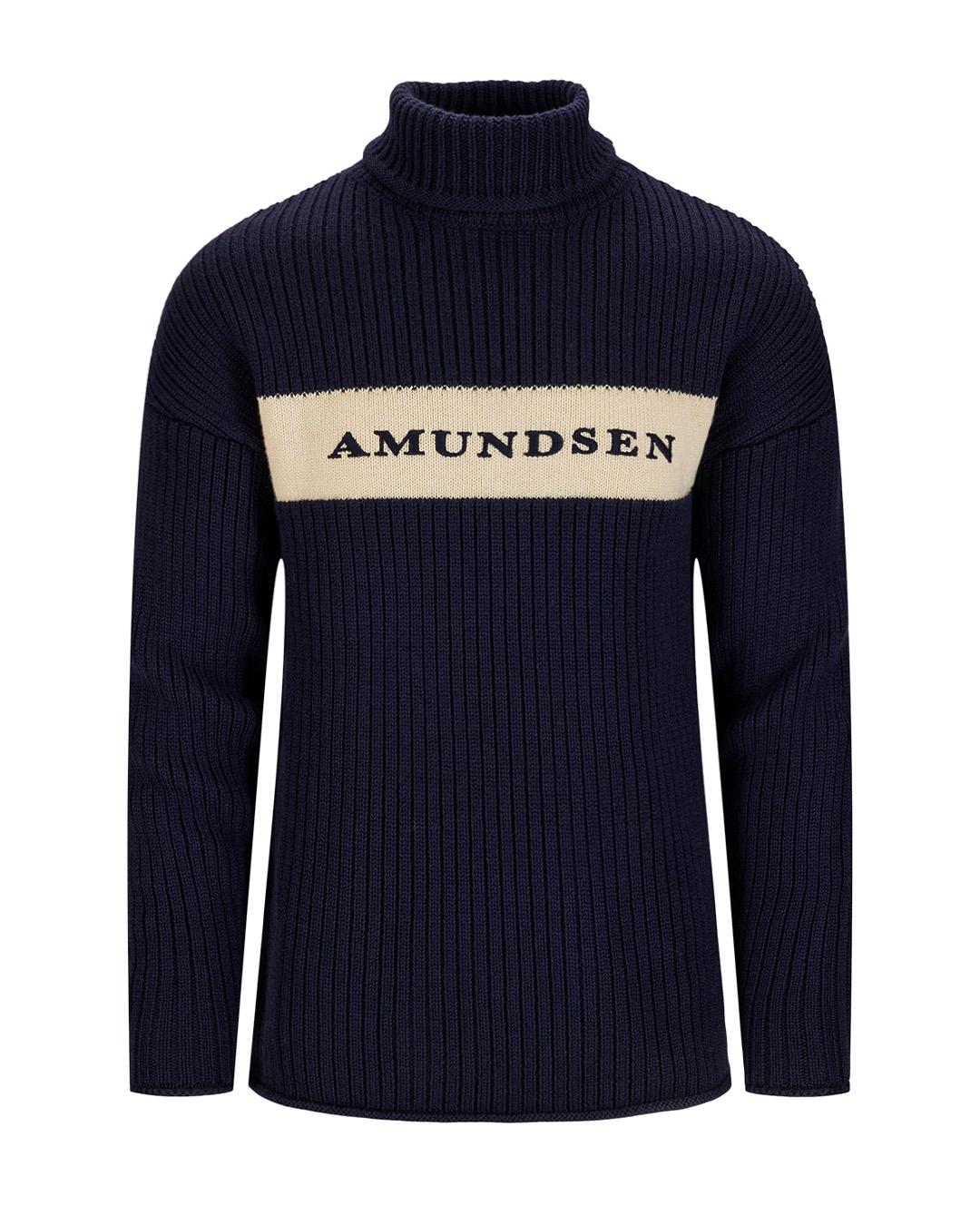 Amundsen Sports Amundsen Heroes Ski Turtle Neck Mens Faded Navy-Natural MSW33.1.590 Platou Sport 1