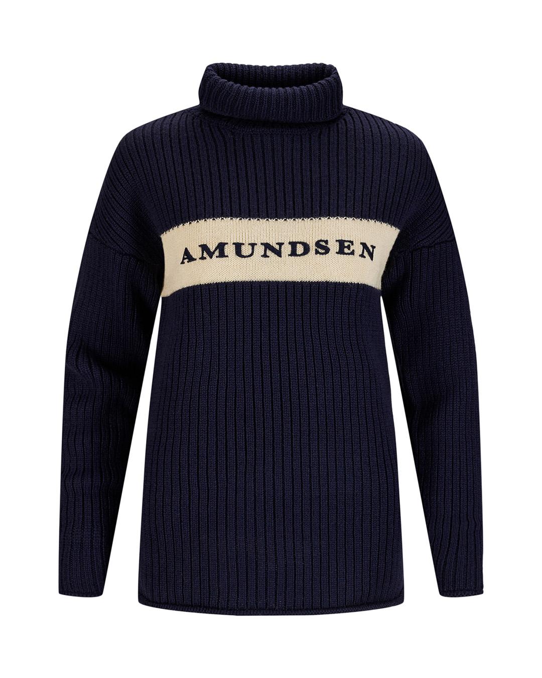 Amundsen Sports Amundsen Heroes Ski Turtle Neck Womens Faded Navy-Natural WSW33.1.590 Platou Sport 1