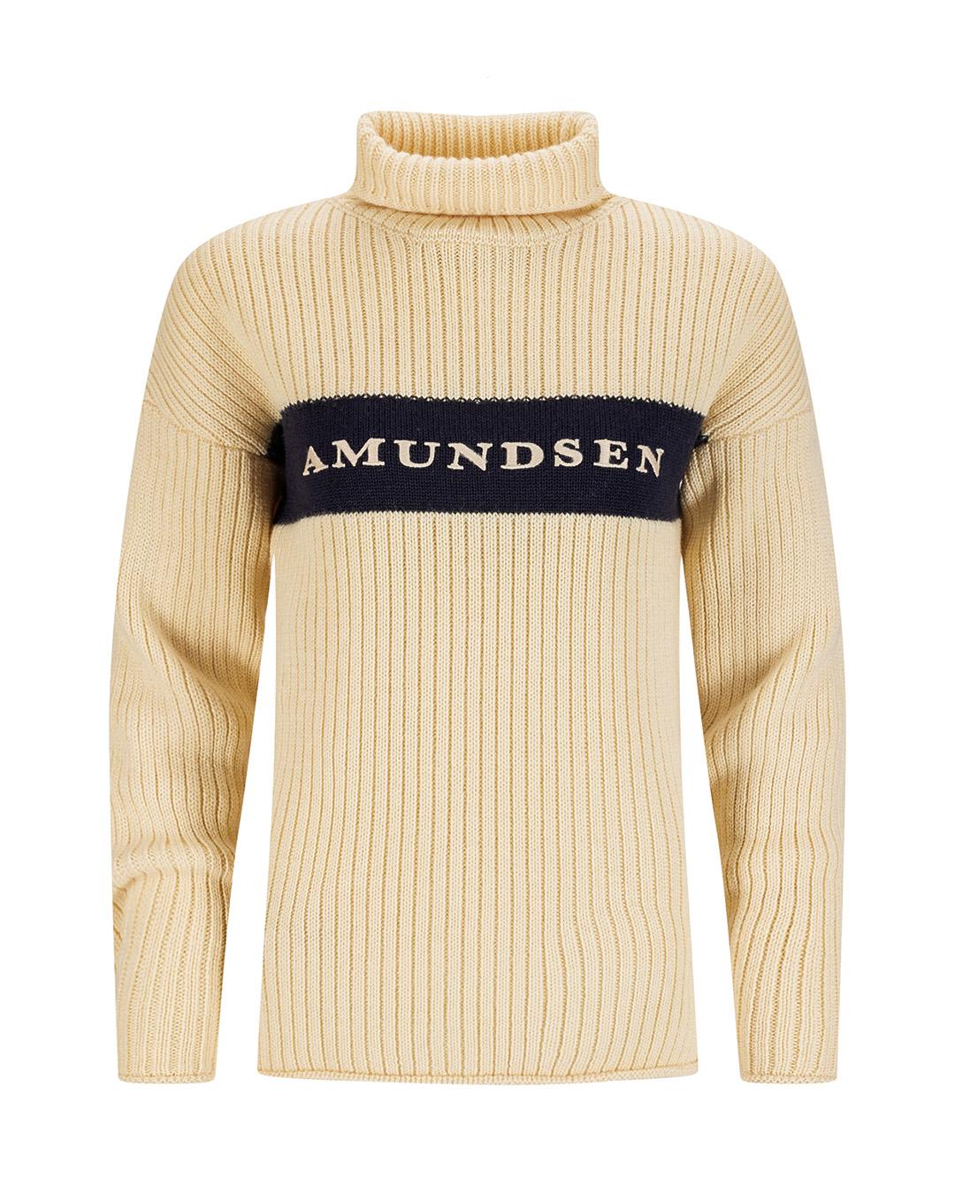 Amundsen Sports Amundsen Heroes Ski Turtle Neck Womens Natural-Navy WSW33.1.611 Platou Sport 1
