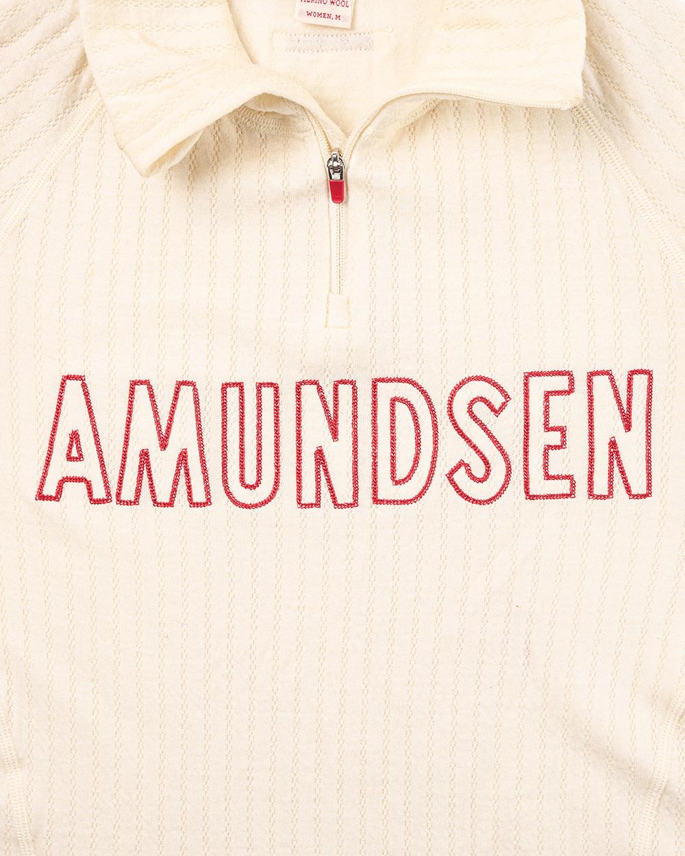 Amundsen Sports Amundsen Heros Hide Half Zip Womens Natural-Logo WSW87.1.611 Platou Sport 2