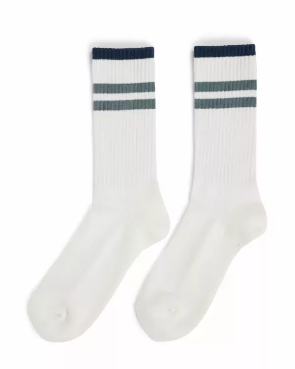 Amundsen Sports Amundsen Oslo Crew Socks White-Stormy Blue USO59.1.003 Platou Sport 1