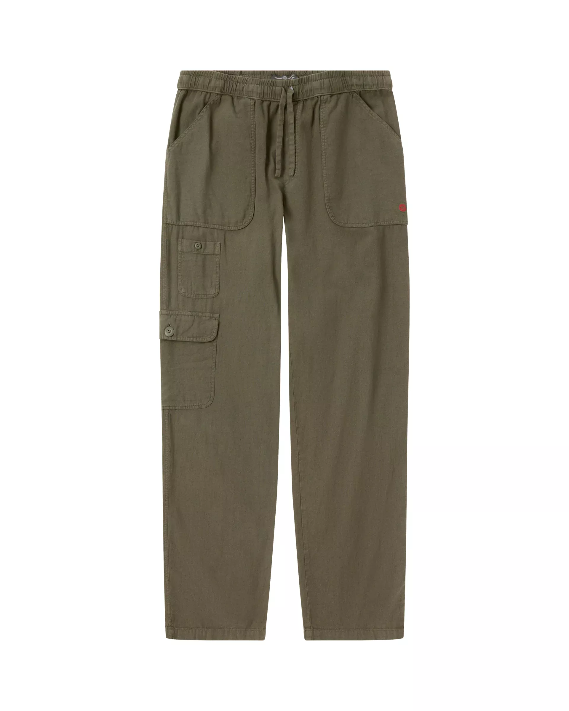 Amundsen Sports Amundsen Travellers Linen Pants Mens Olive MPA58.1.450 Platou Sport 4
