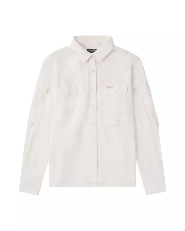 Amundsen Sports Amundsen Travellers Linen Shirt Womens White WSH69.1.001 Platou Sport 1