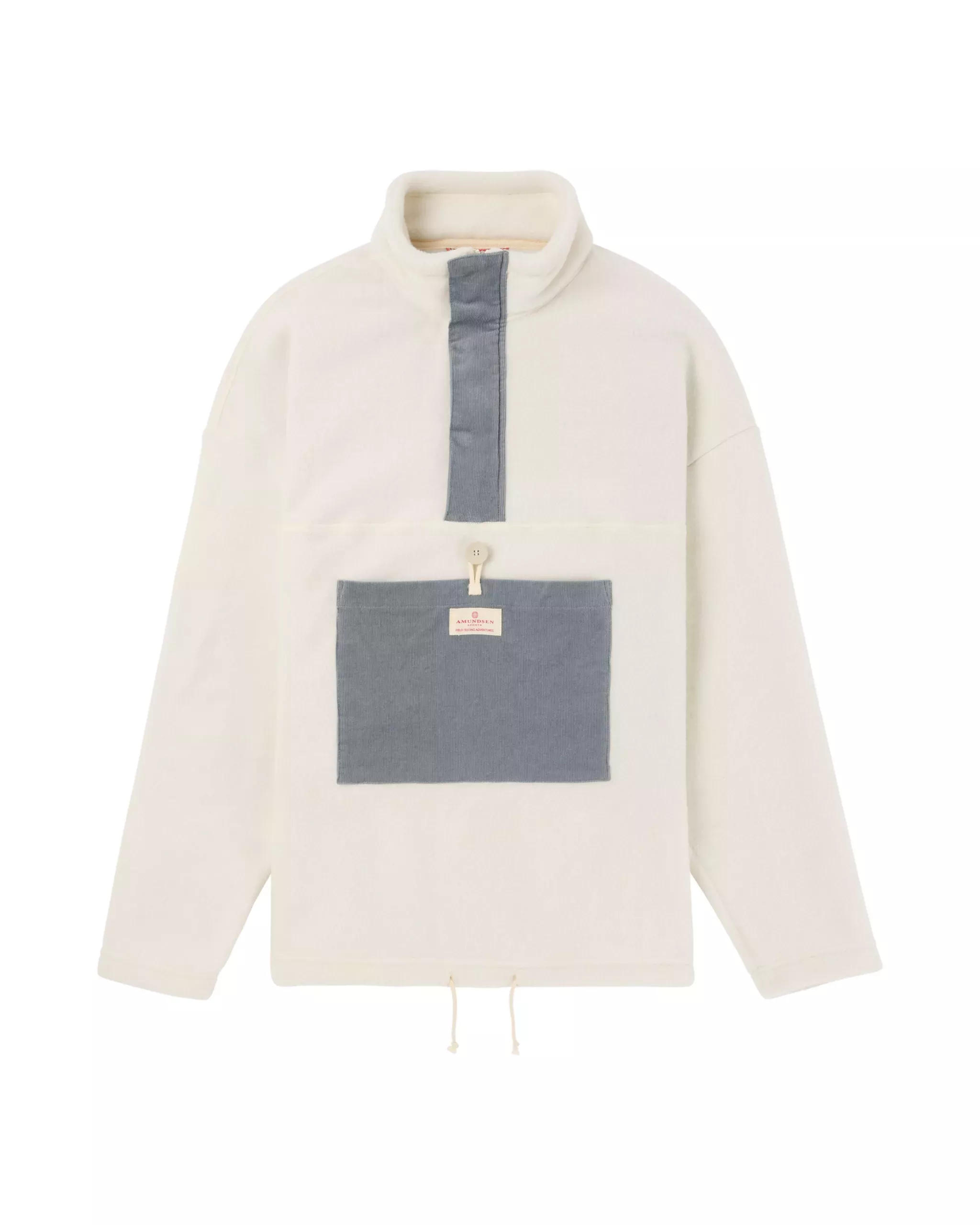Amundsen Sports Amundsen V-Bond Cord Fleece Mens Natural-Stormy Blue MSW74.2.530 Platou Sport 1