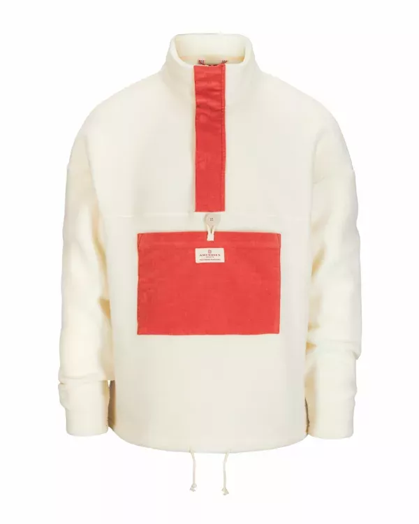 Amundsen Sports Amundsen V-Bond Cord Fleece Mens Natural-Weathered Red MSW74.2.160 Platou Sport 1