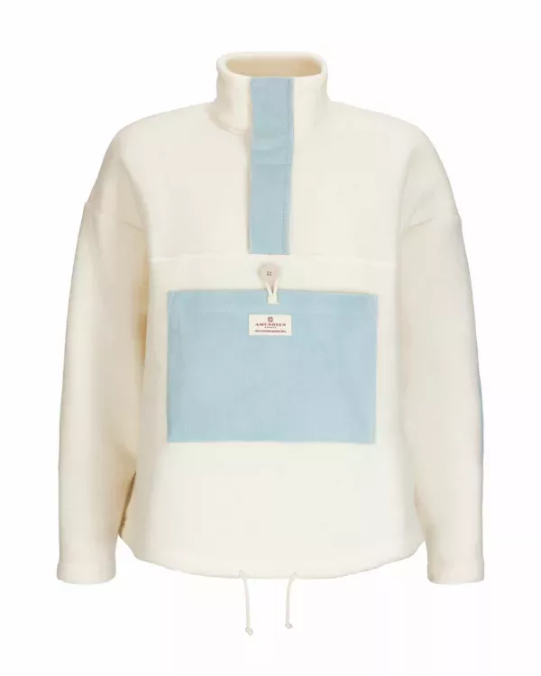 Amundsen Sports Amundsen Vagabond Cord Fleece Womens Natural-Blue Sky WSW74.2.543 Platou Sport 1