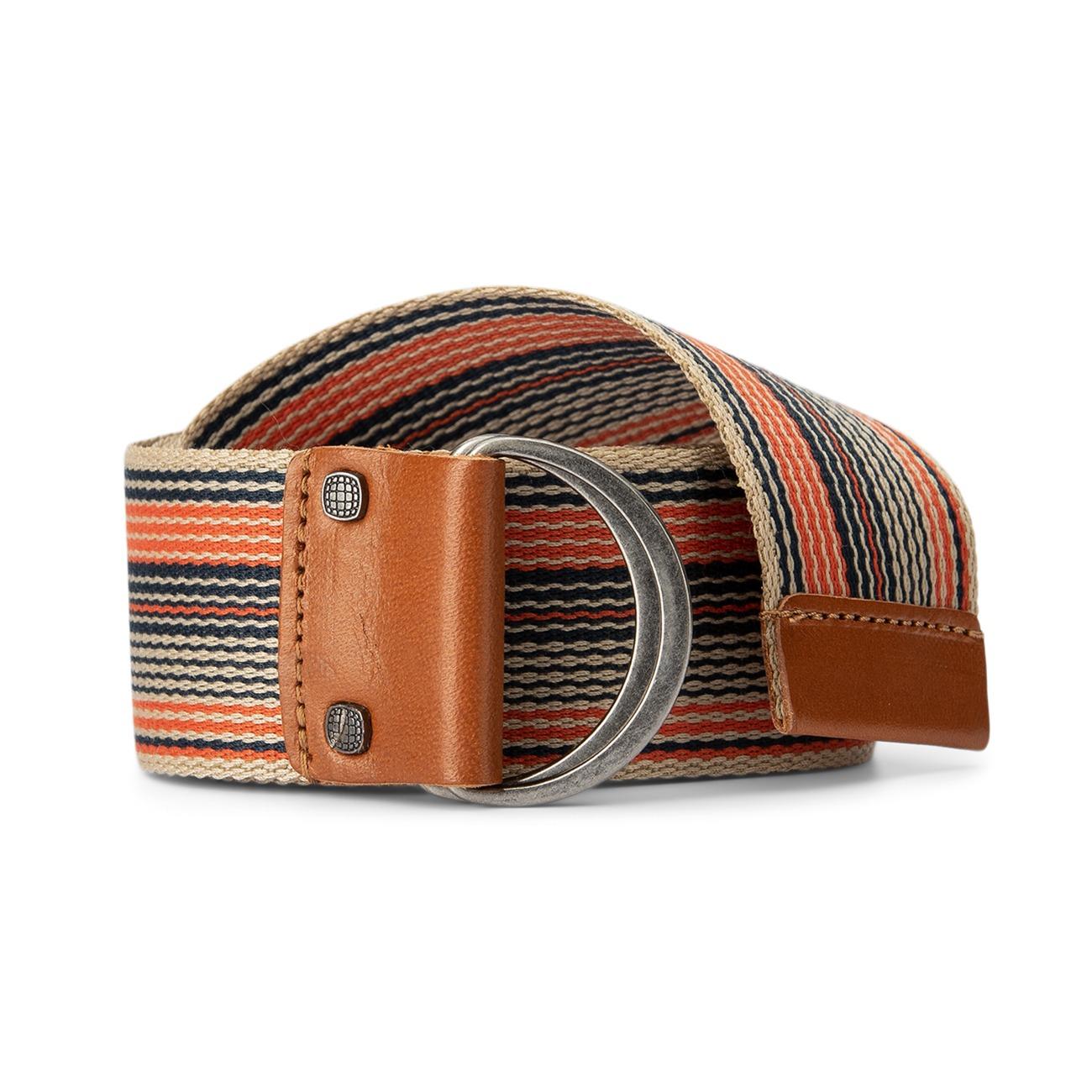 Amundsen Sports Amundsen Woven Belt In Bag Faded Navy-Rustic Brown UBE03.1.590 Platou Sport 2