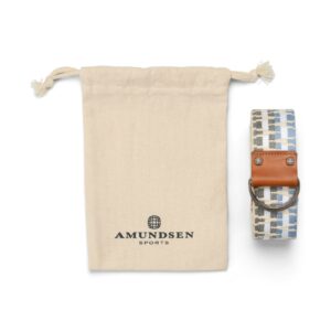 Amundsen Woven Belt In Bag Natural/Azure Blue