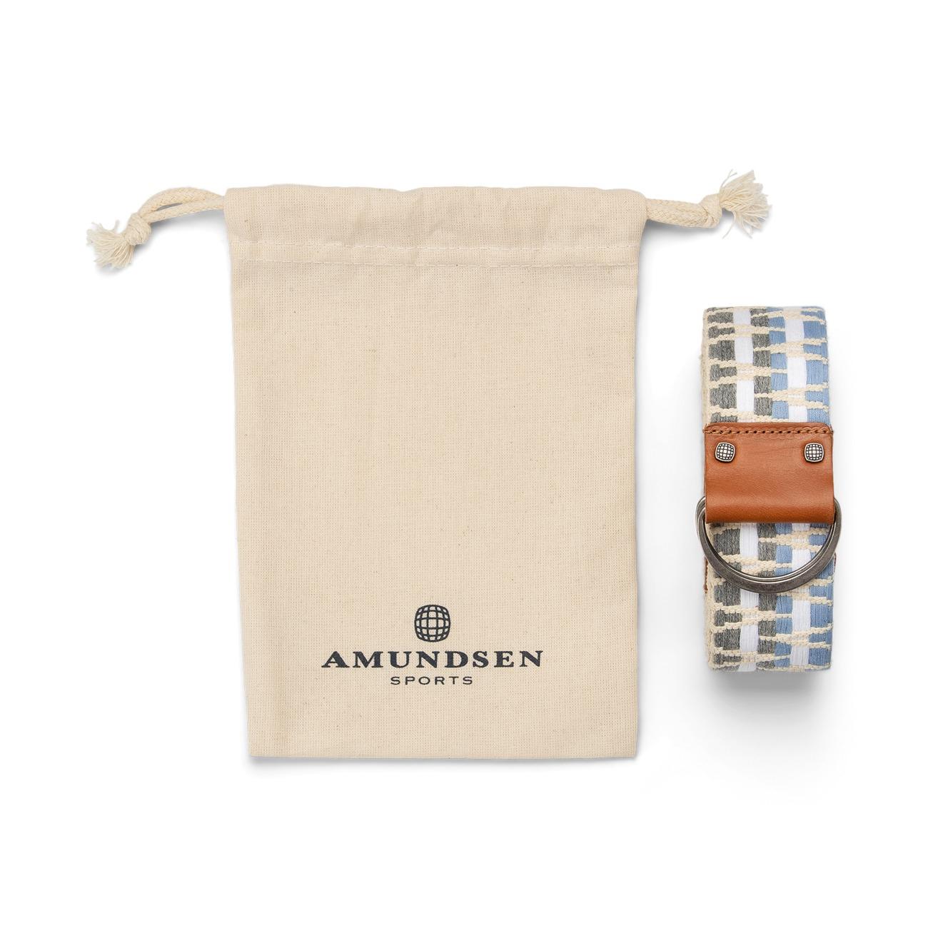 Amundsen Sports Amundsen Woven Belt In Bag Natural-Azure Blue UBE03.1.610 Platou Sport 1