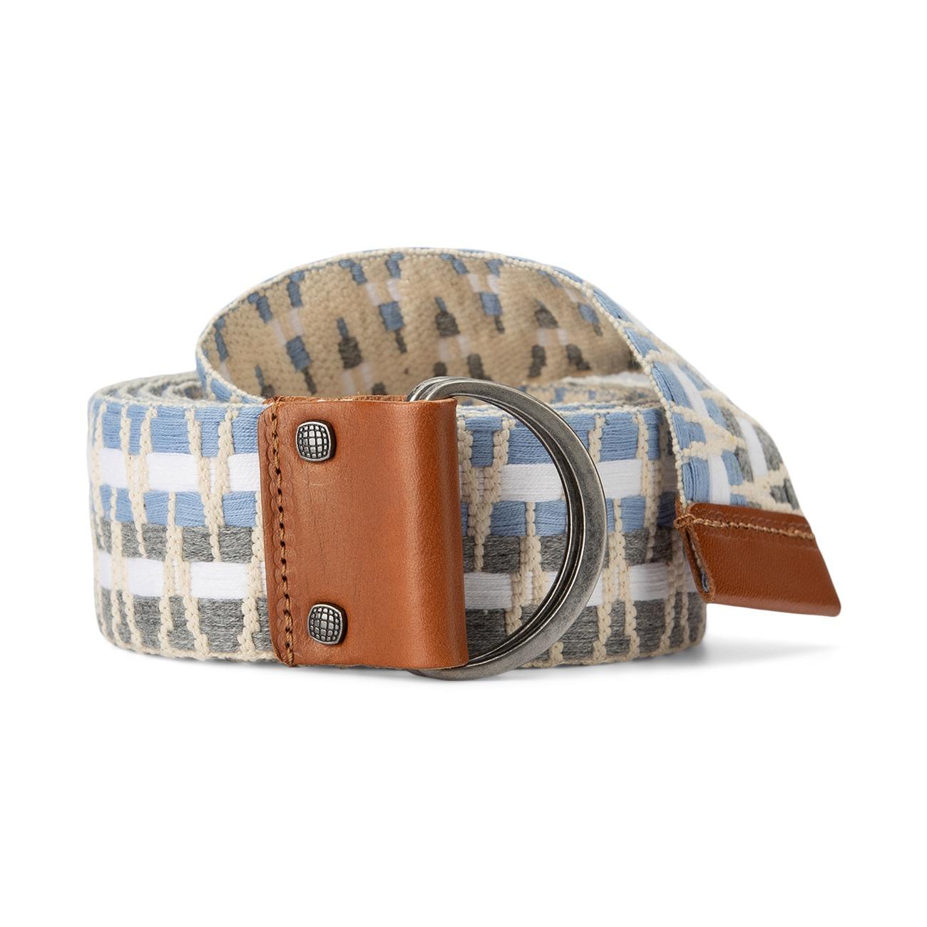 Amundsen Sports Amundsen Woven Belt In Bag Natural-Azure Blue UBE03.1.610 Platou Sport 2