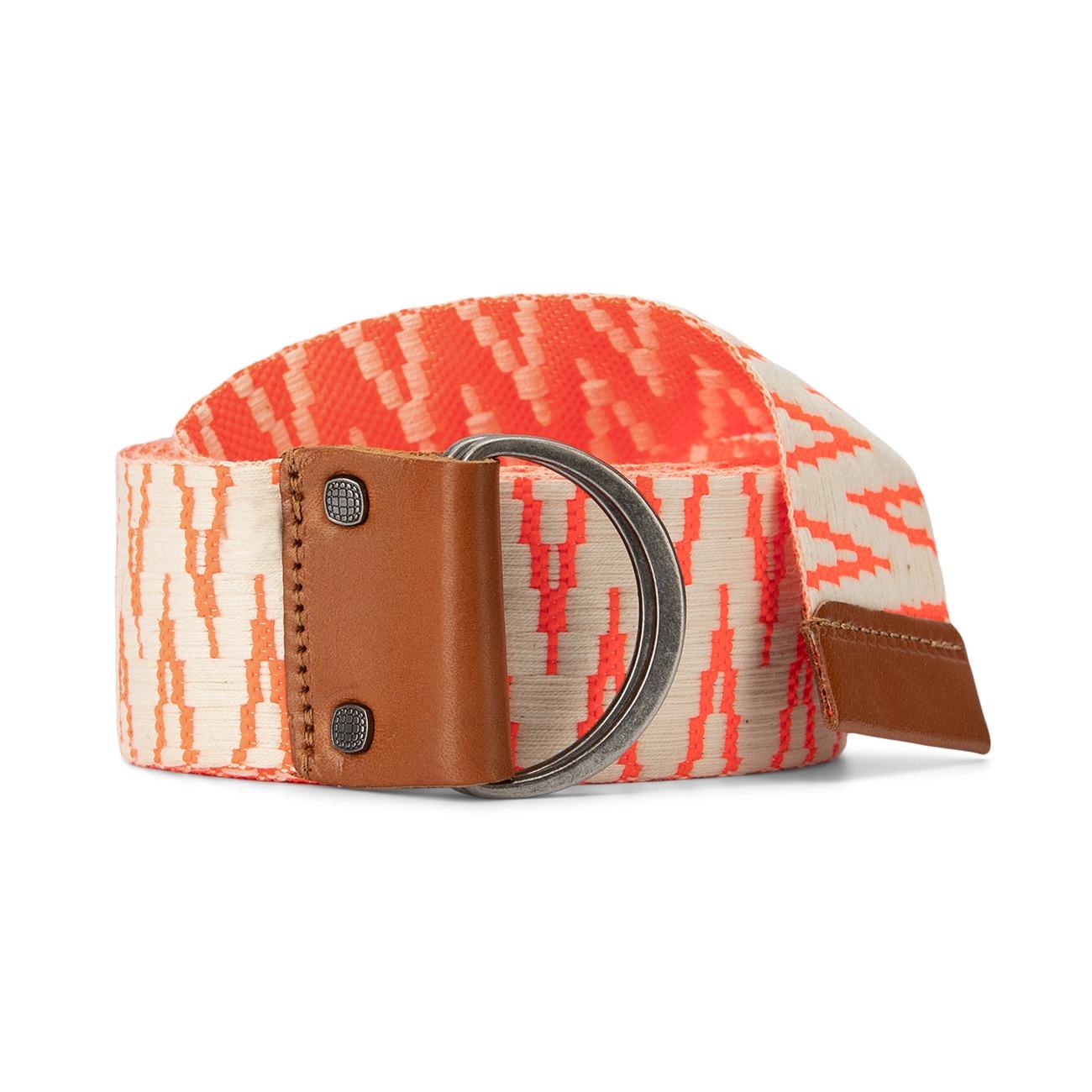 Amundsen Sports Amundsen Woven Belt In Bag Natural-Coral UBE03.1.611 Platou Sport 2