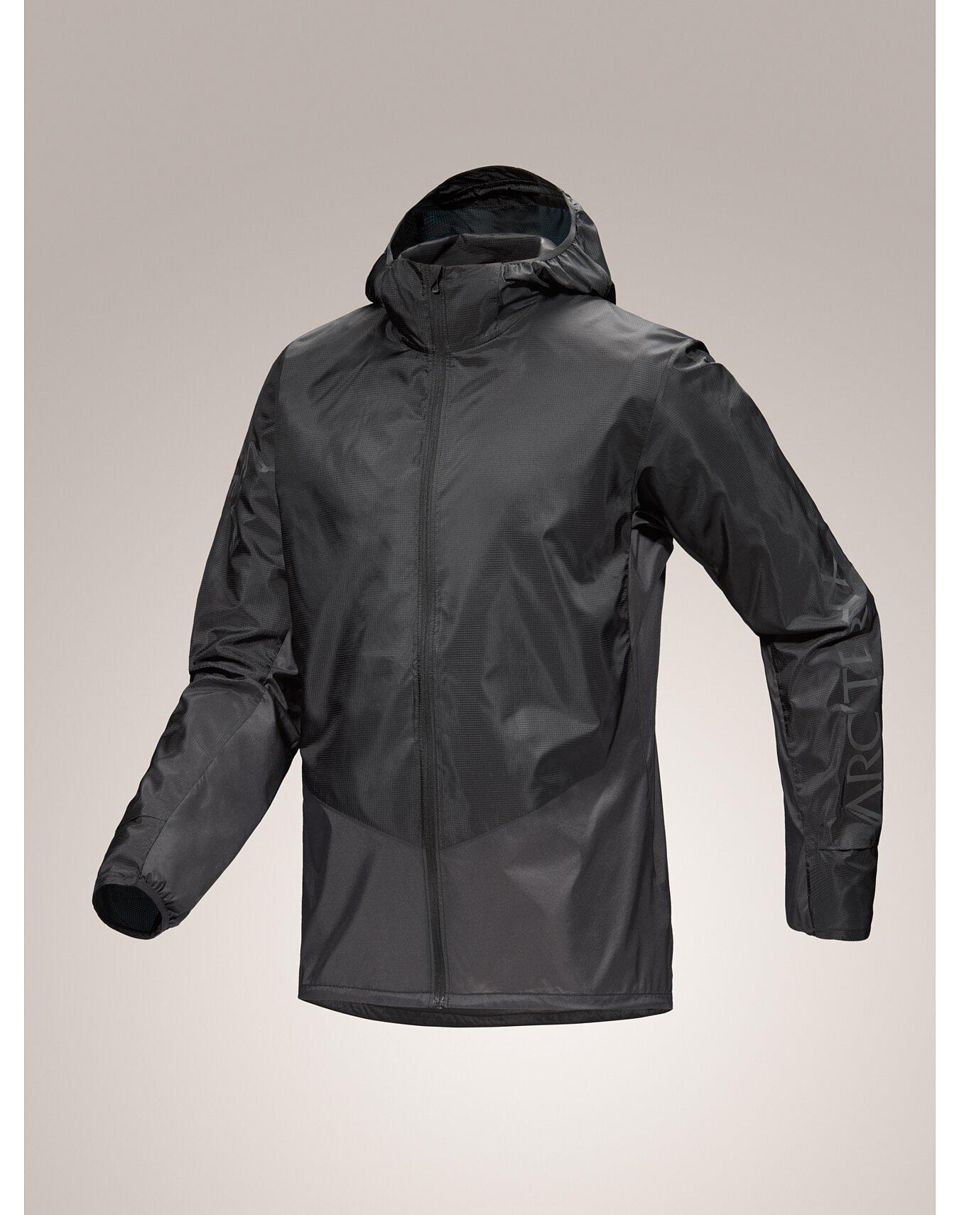 Windshell Norvan Arcteryx Norvan Windshell Hoody Mens Black/Graphite - PlatouSport