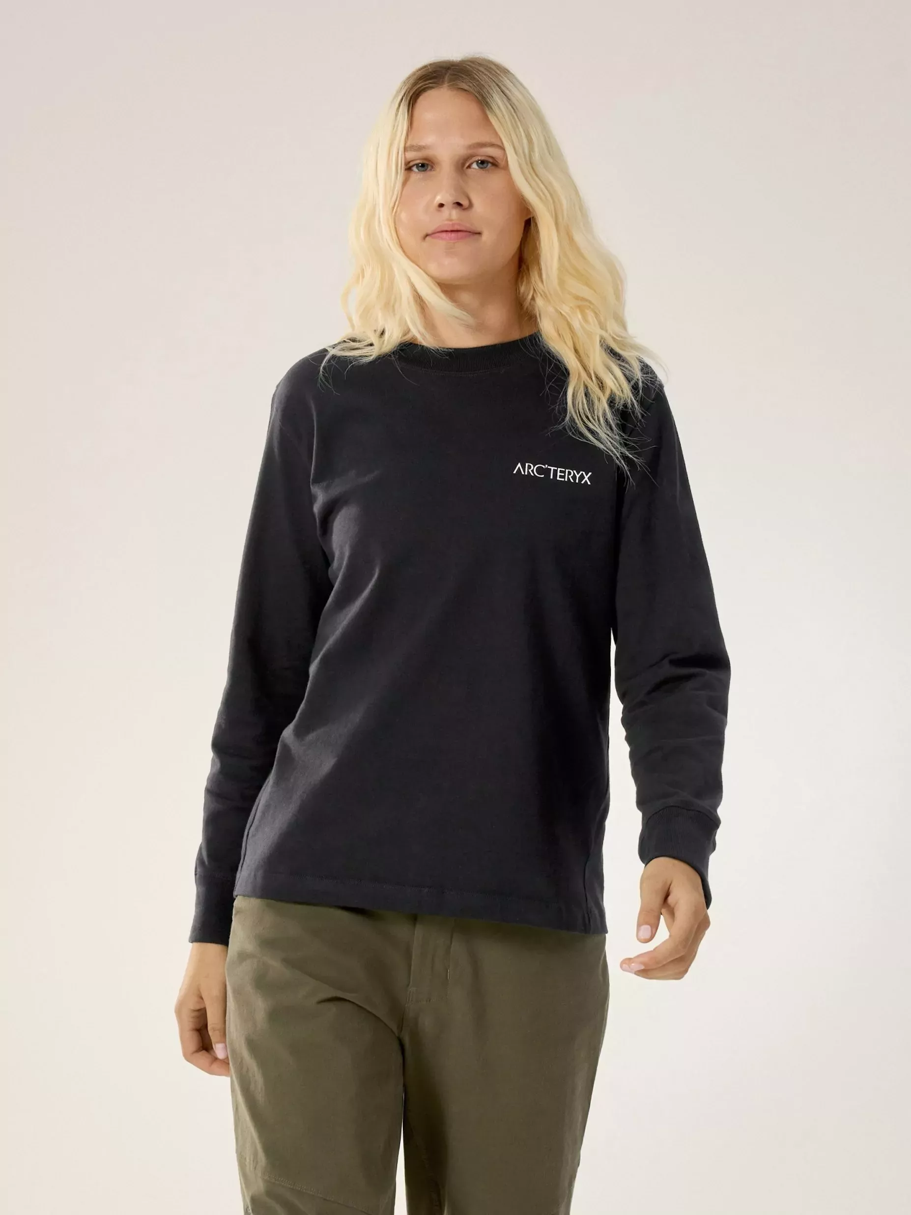 Arcteryx Arcteryx Kragg Cotton Bird Crew LS Womens Black-White X000008469 Platou Sport 1