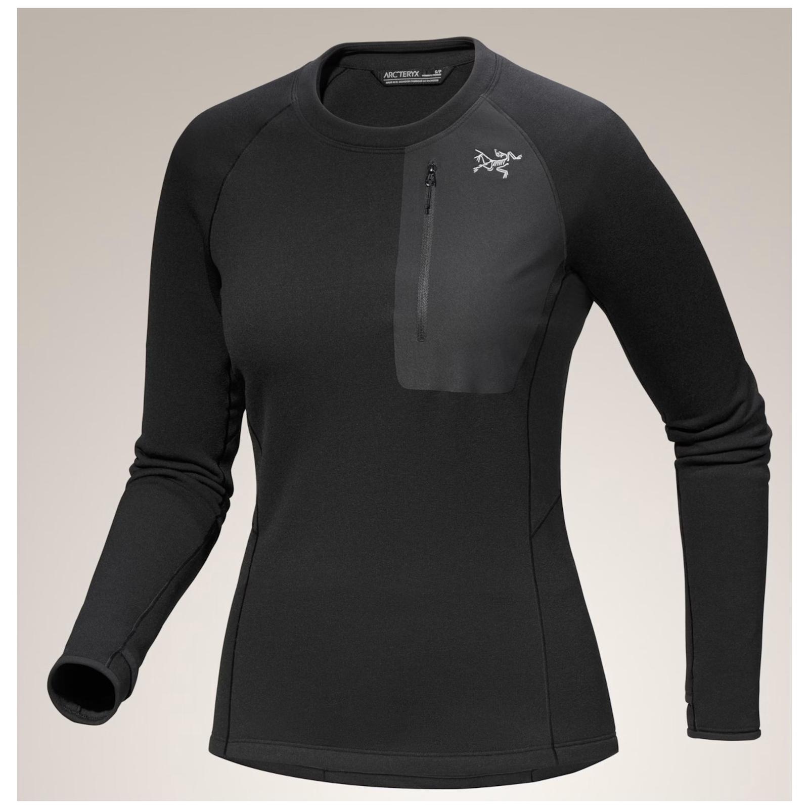 Arcteryx Arcteryx Kyanite Baselayer Crew Womens Black X000009048 Platou Sport 1