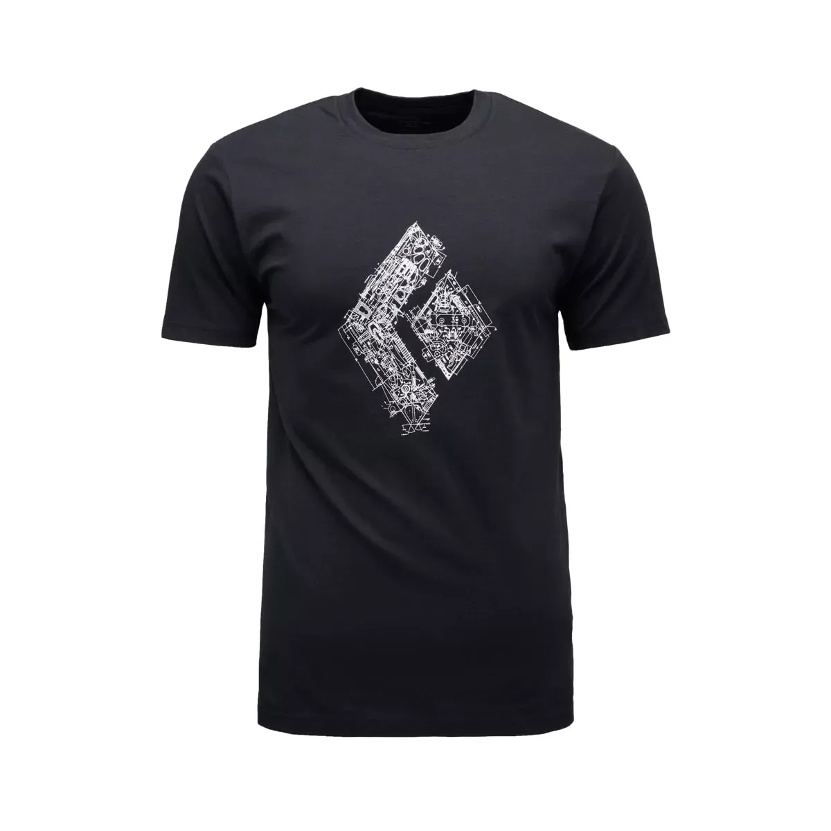 Black Diamond Black Diamond Mens Engineered Diamond SS Tee Black AP752472 Platou Sport 1