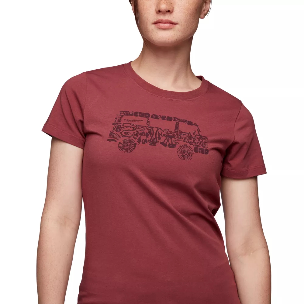 Black Diamond Black Diamond Womens Ss Vantastic Tee Cherrywood AP730051 Platou Sport 2