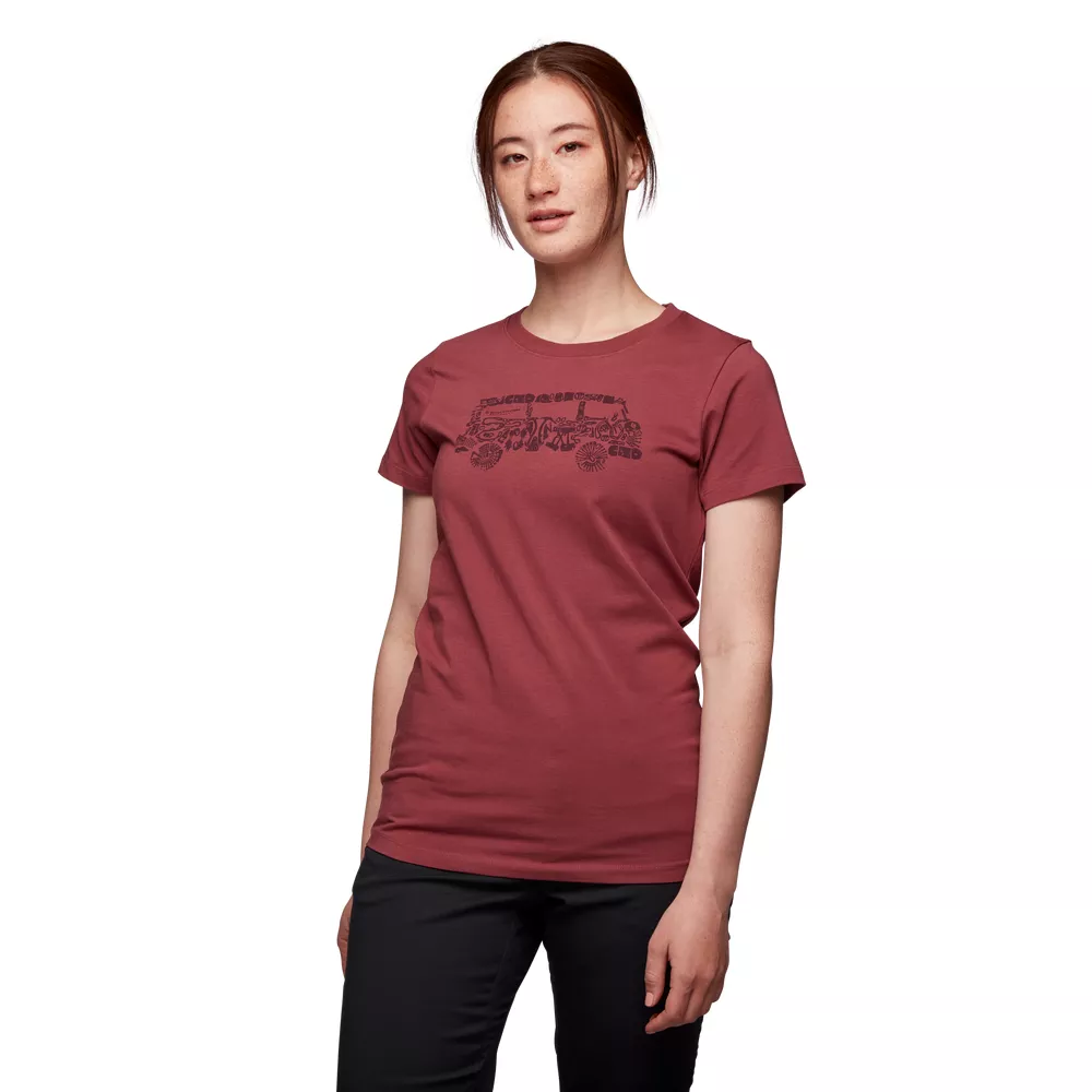 Black Diamond Black Diamond Womens Ss Vantastic Tee Cherrywood AP730051 Platou Sport 3