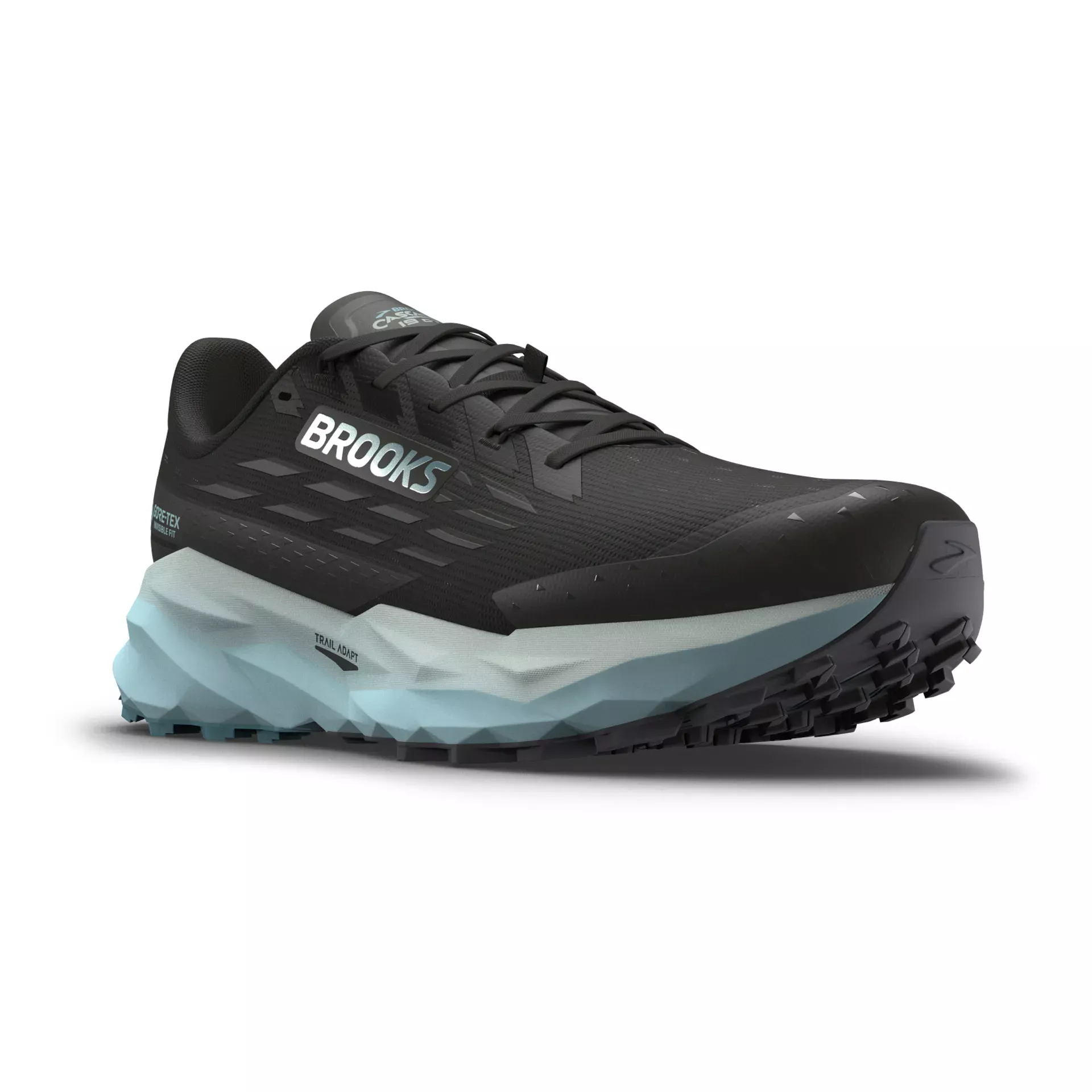 Brooks Brooks Cascadia 19 GTX Womens Black-Ebony-Blue Flower 1204451B Platou Sport 1