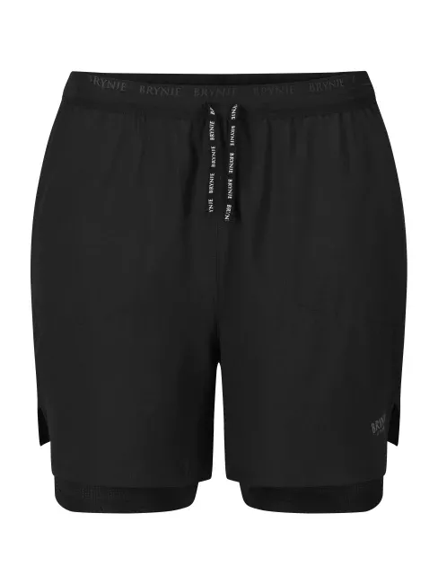 Brynje Brynje Sprint Multisport Shorts 2 in 1 Black 10800500 Platou Sport 1