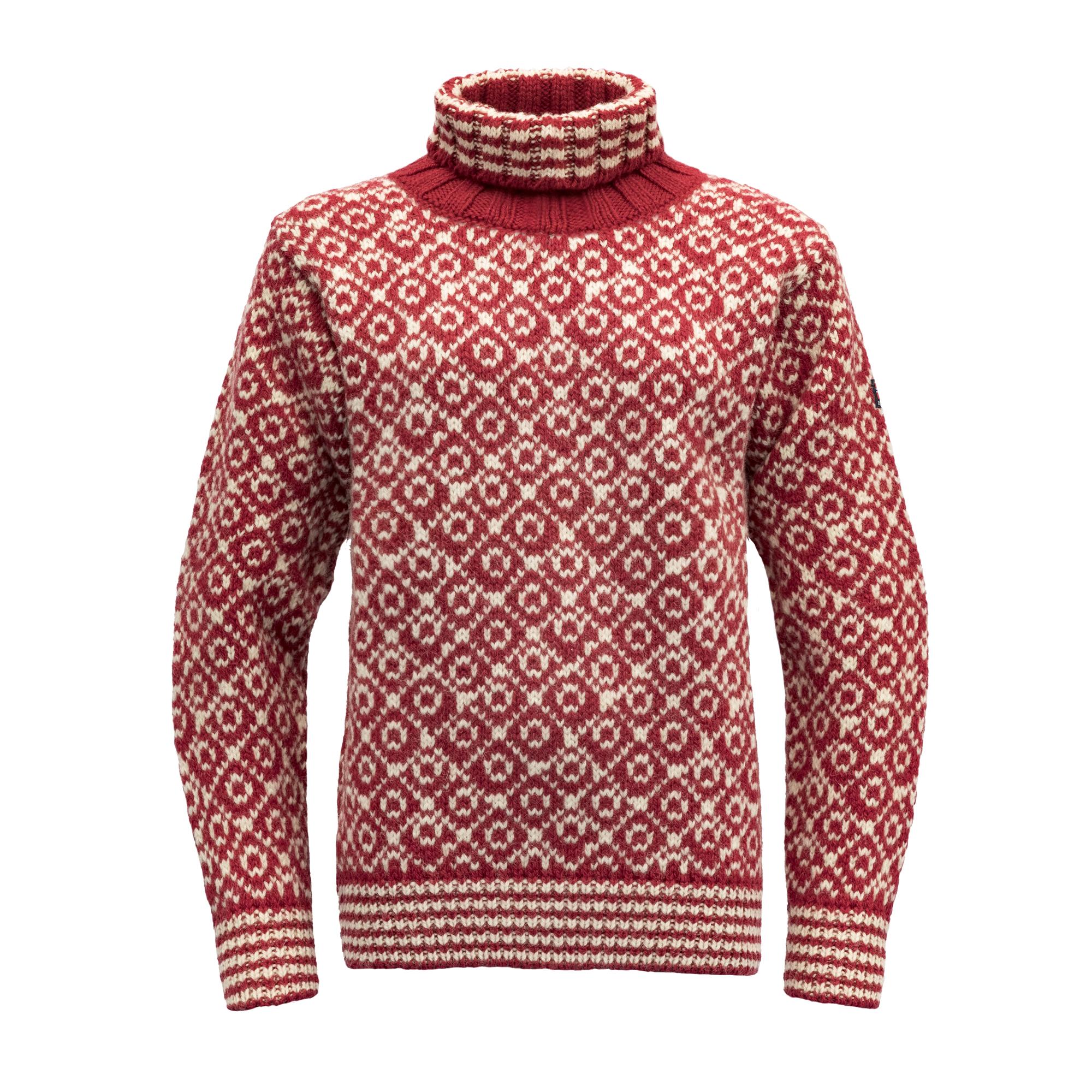 Devold Devold Svalbard Wool High Neck Hindberry-Offwh TC 396 390 A Platou Sport 1