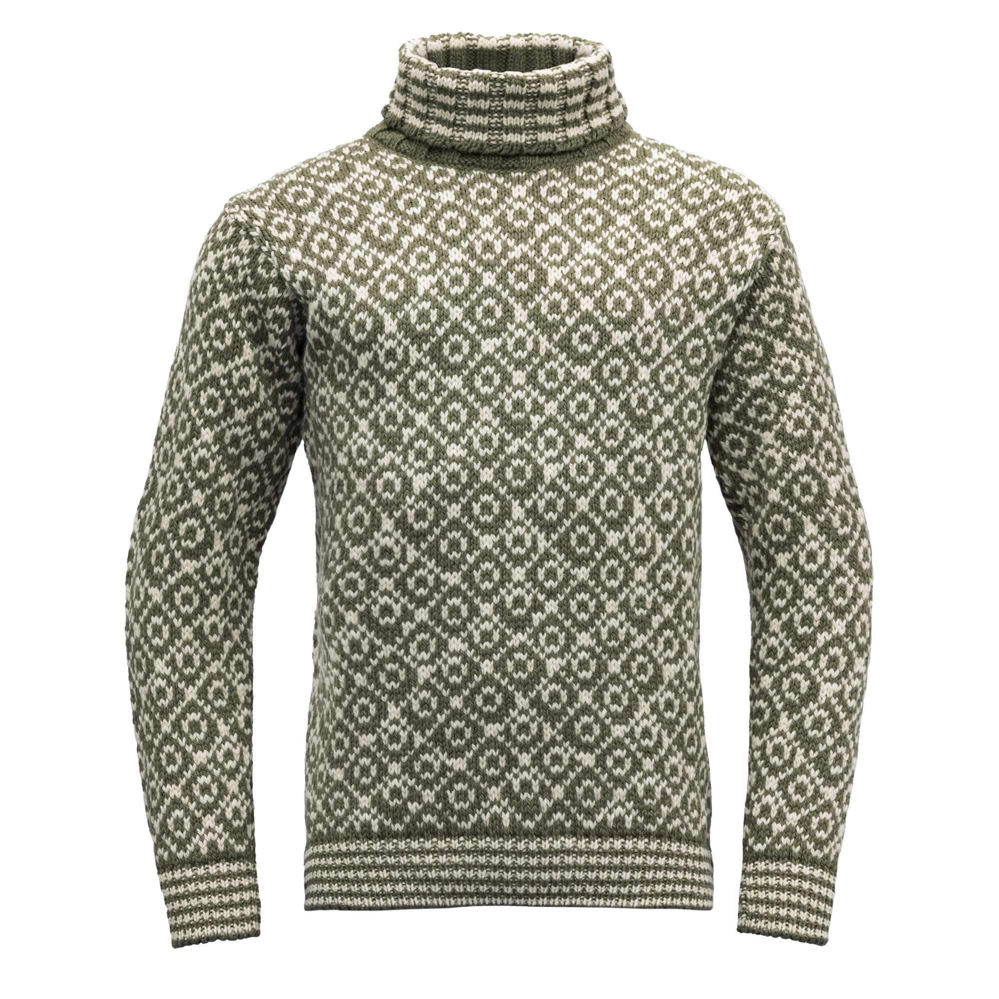 Devold Devold Svalbard Wool High Neck Olive-Offwhite TC 396 390 A Platou Sport 1