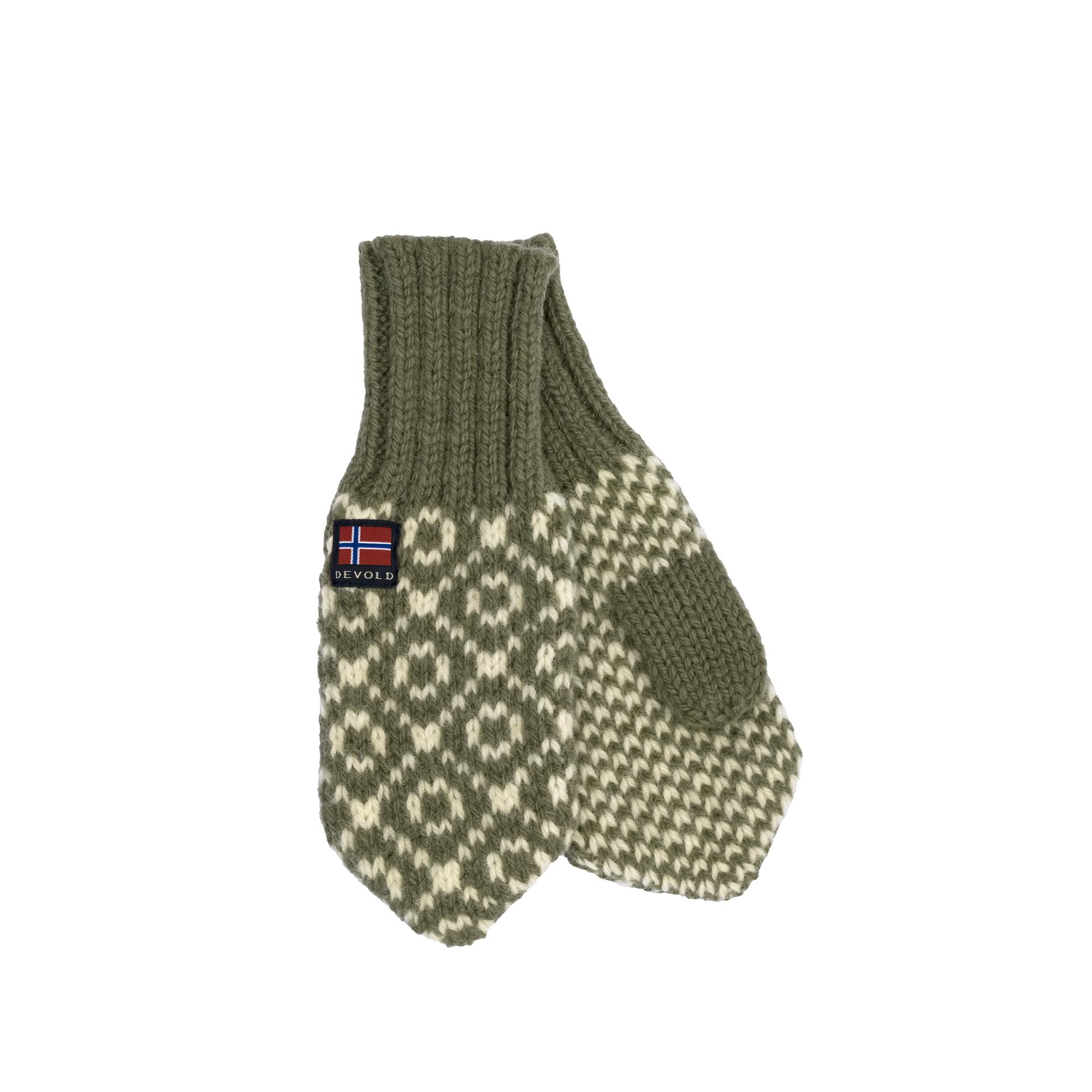 Devold Devold Svalbard Wool Mitten Olive-Offwhite GO 396 630 A Platou Sport 1