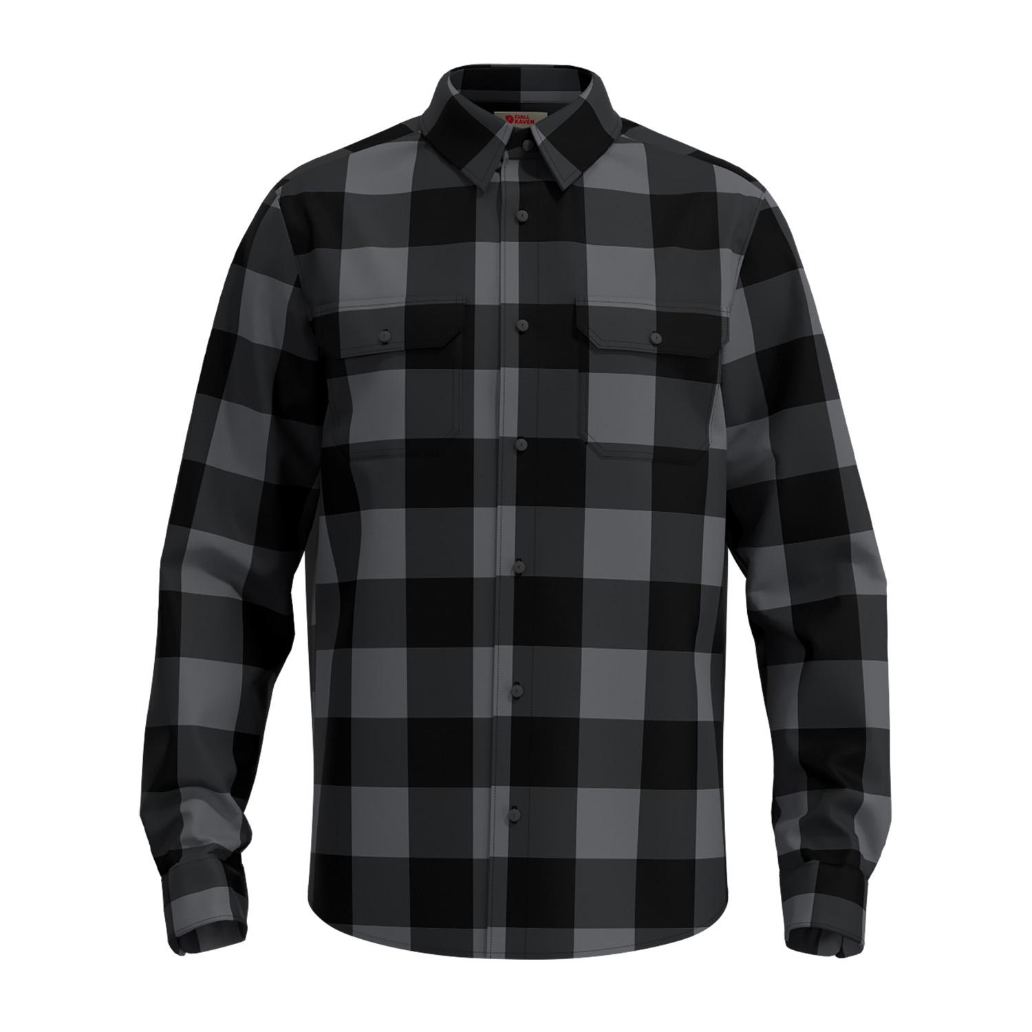 Fjällräven Fjällräven ÖVik Heavy Flannel Shirt Mens Black-Grey F82978 Platou Sport 1