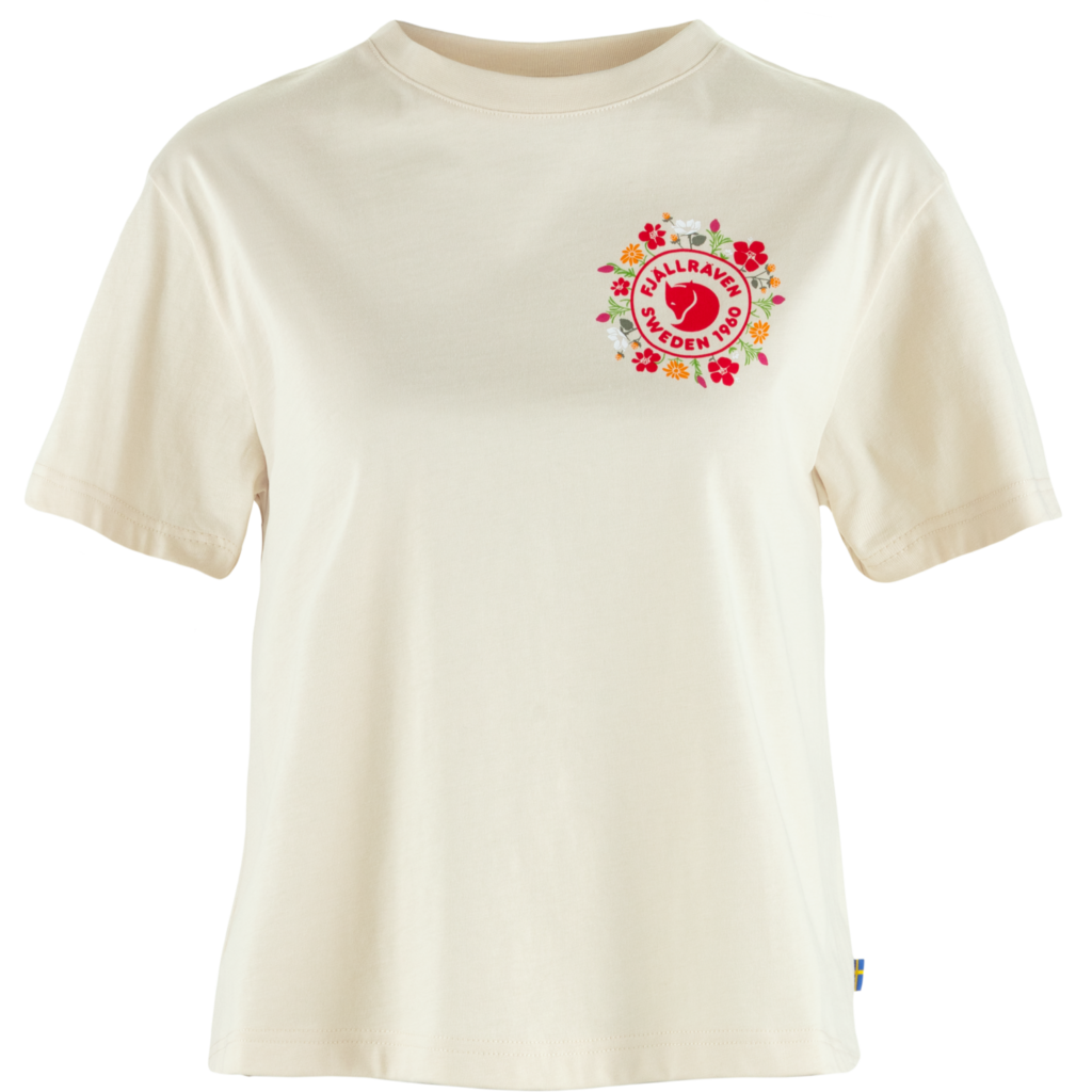 Fjällräven Fjällräven Fjällblomster Logo T-Shirt Womens Chalk White F14600213 Platou Sport 1
