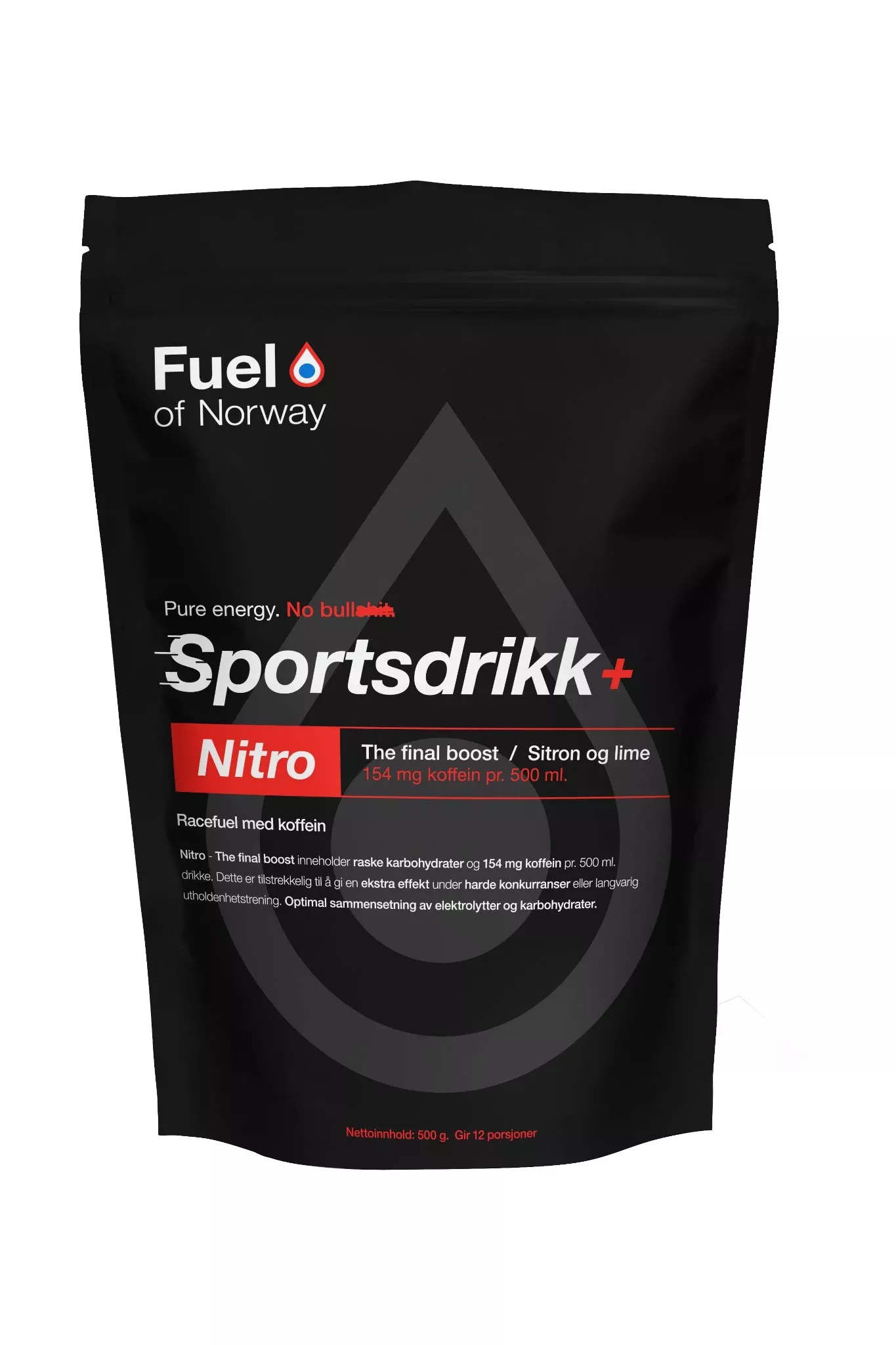 Fuel of Norway Fuel of Norway Nitro Sportsdrikke 0,5kg Sitron-Lime 5501 Platou Sport 1