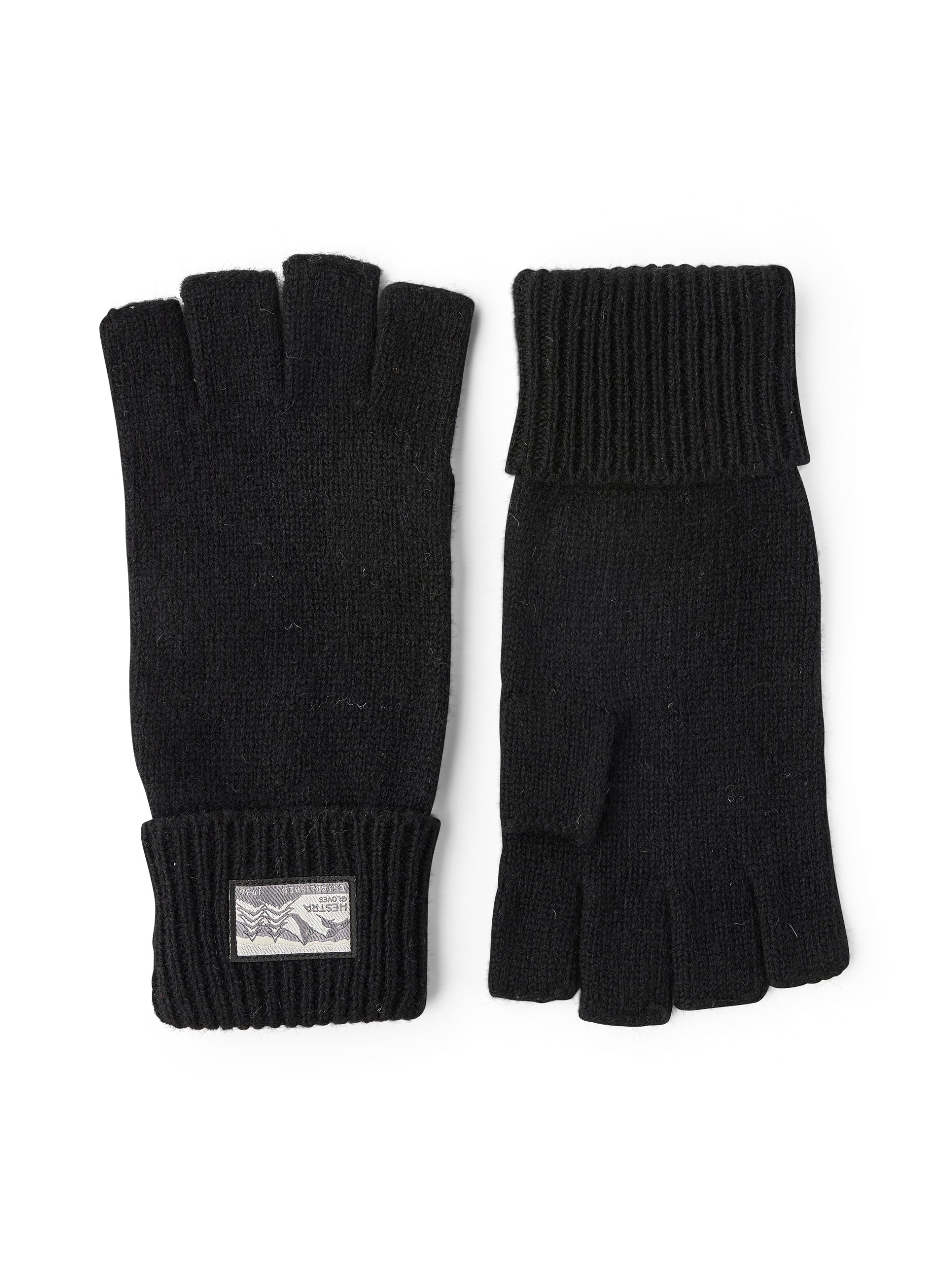 Hestra Hestra Raggwool Half Finger Black 6002670 Platou Sport 1