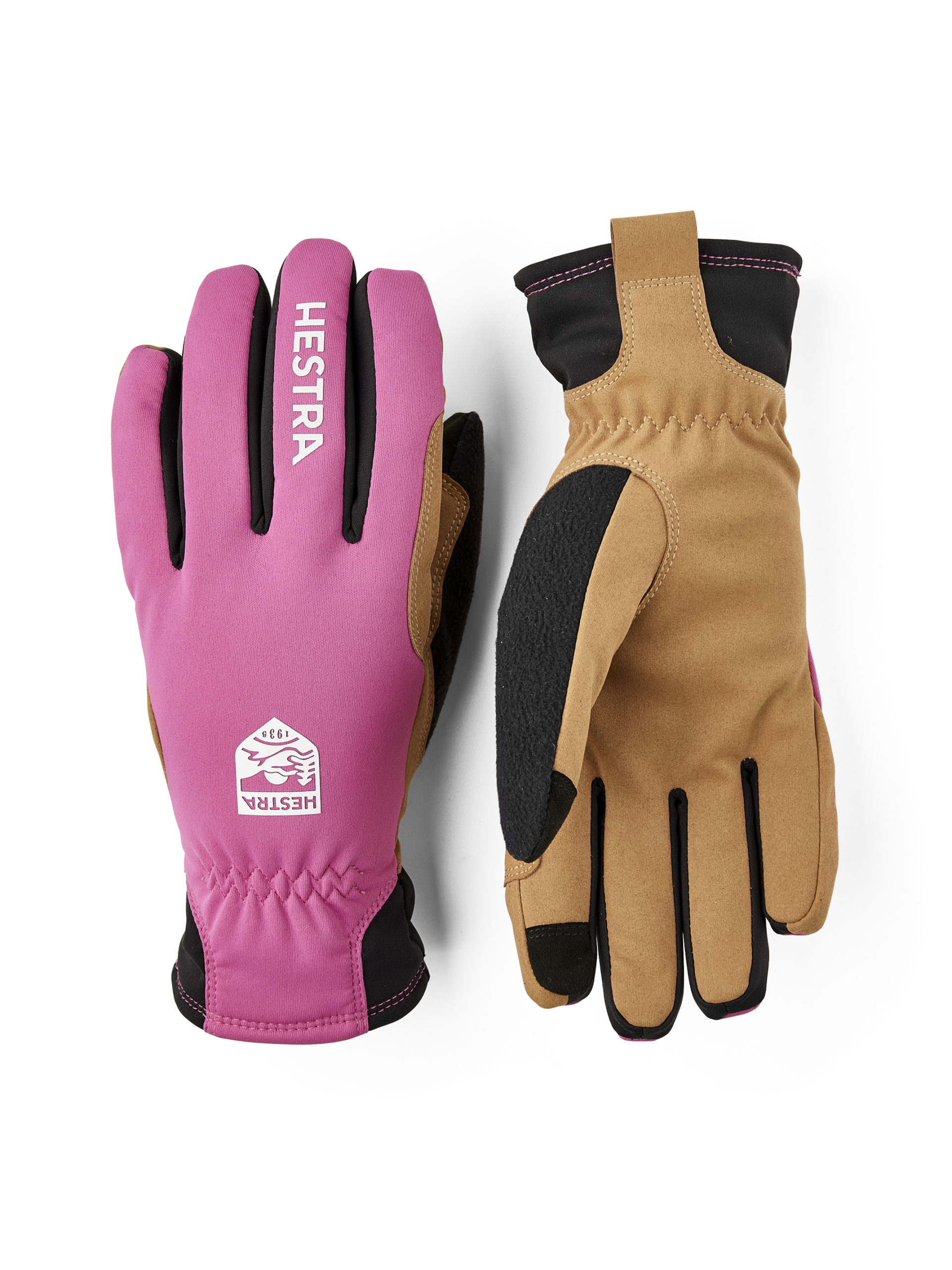 Hestra Hestra Womens XC Primaloft - 5 Finger Cerise-Tan 3003670 Platou Sport 1
