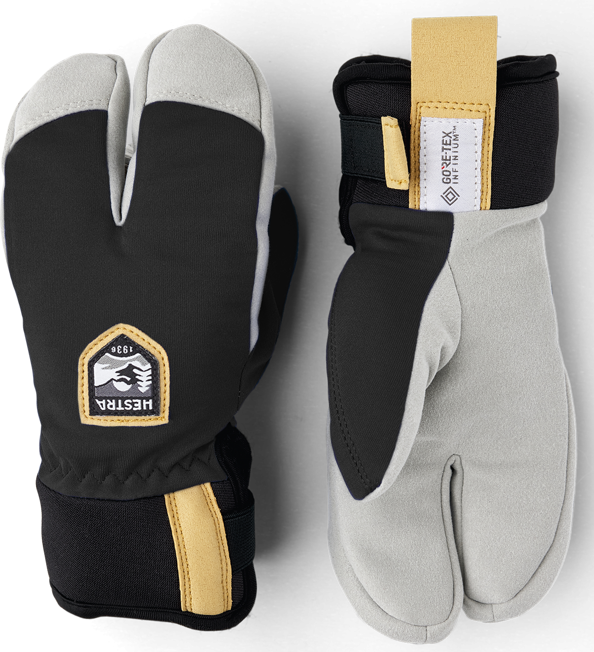 Hestra Hestra Wool Terry Jr Splitt Mitt Black Black 3000692 Platou Sport 1