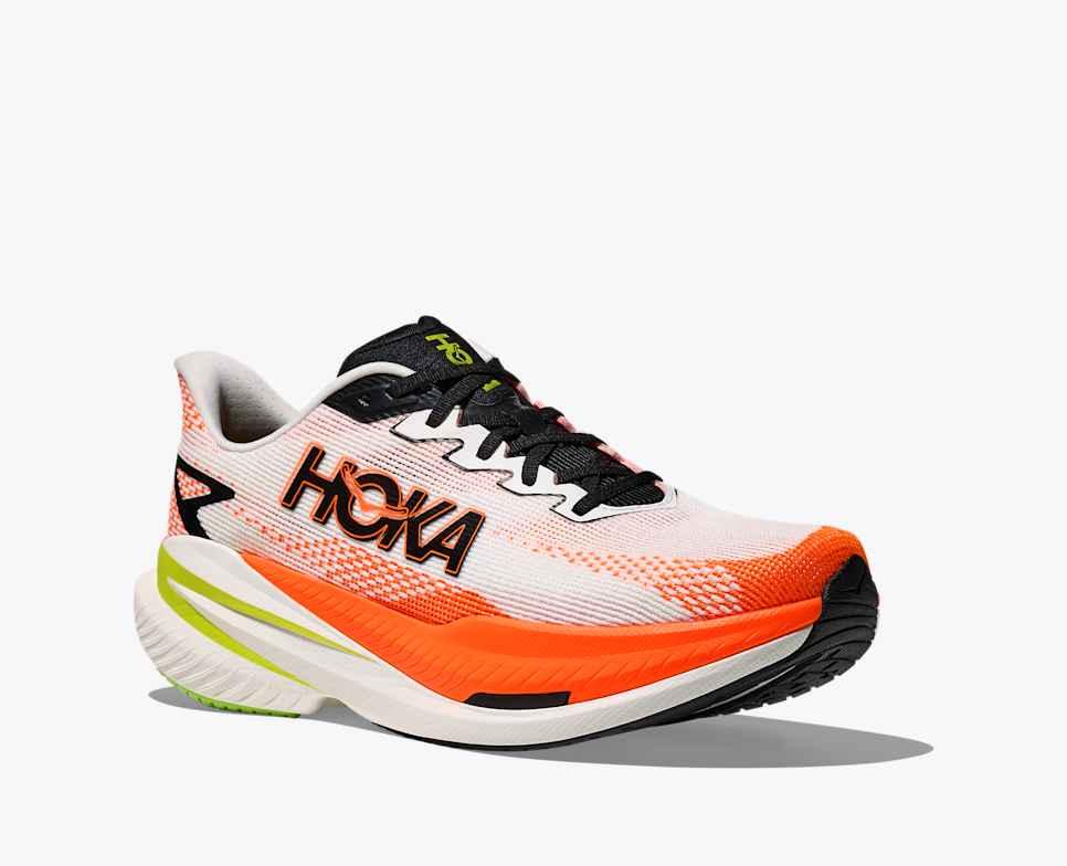 Hoka Hoka Mach X 3 Mens White-Neon Tangerine 1168720 Platou Sport 1