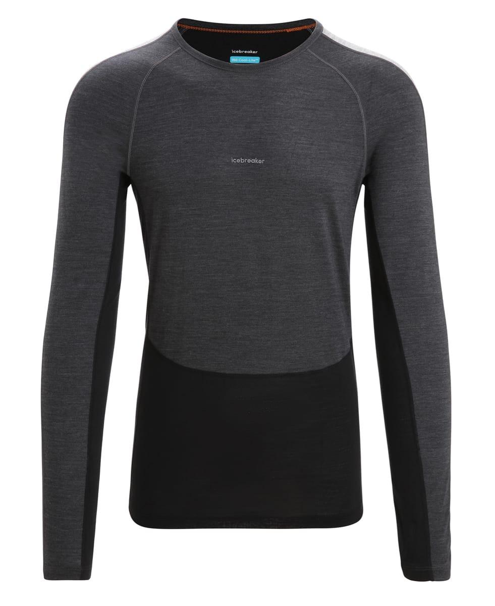 Icebreaker Icebreaker M 125 Zoneknit Ls Crewe Jet Hthr-Blk-Met 0A56H3 Platou Sport 1