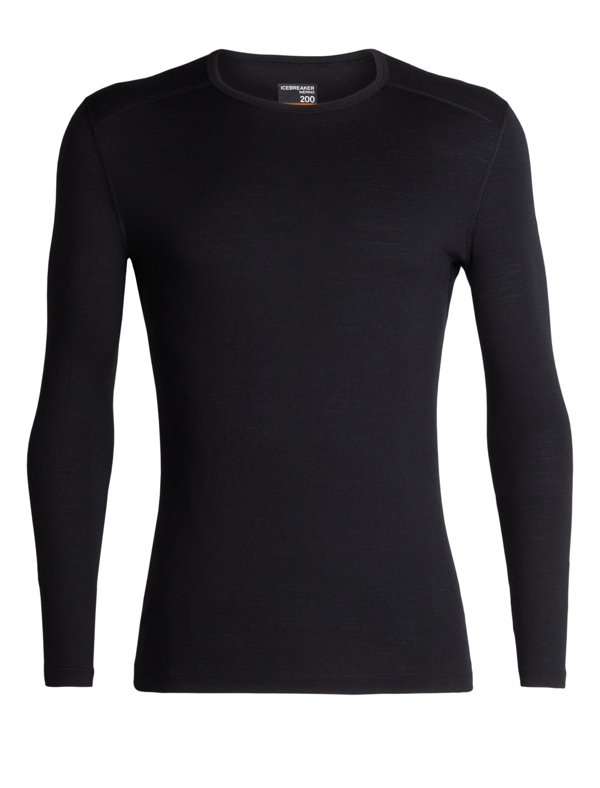 Icebreaker Icebreaker Mens 200 Oasis Long Sleeve Crewe Black 104365 Platou Sport 1